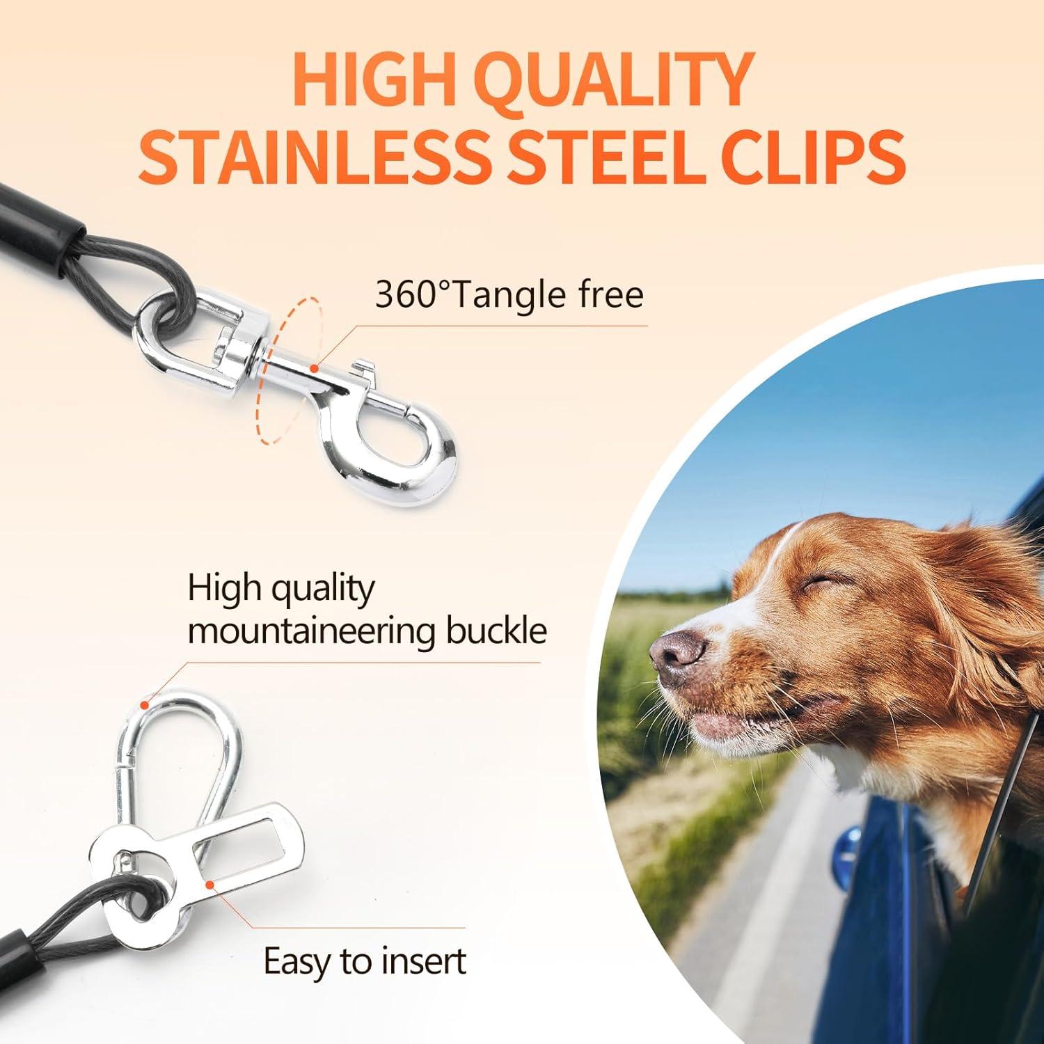 Cinturón de Seguridad para Perros Libbipaw 80cm Negro 2pcs