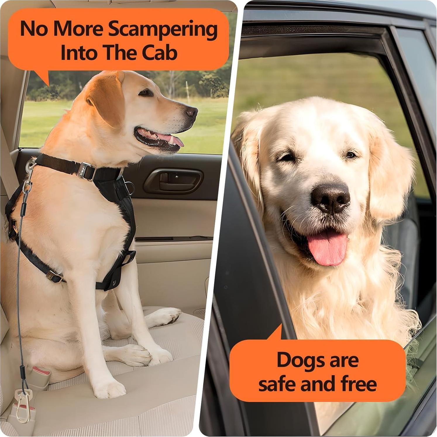 Cinturón de Seguridad para Perros Libbipaw 80cm Negro 2pcs