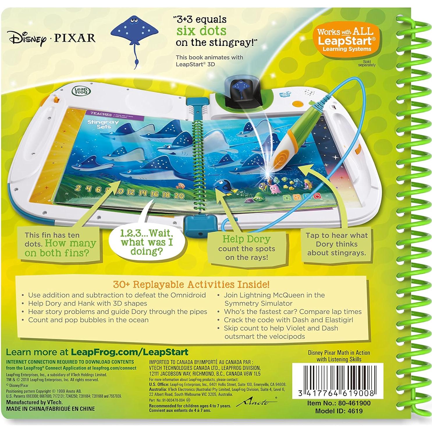 LeapFrog LeapStart 3D Disney Pixar Pals Math Book