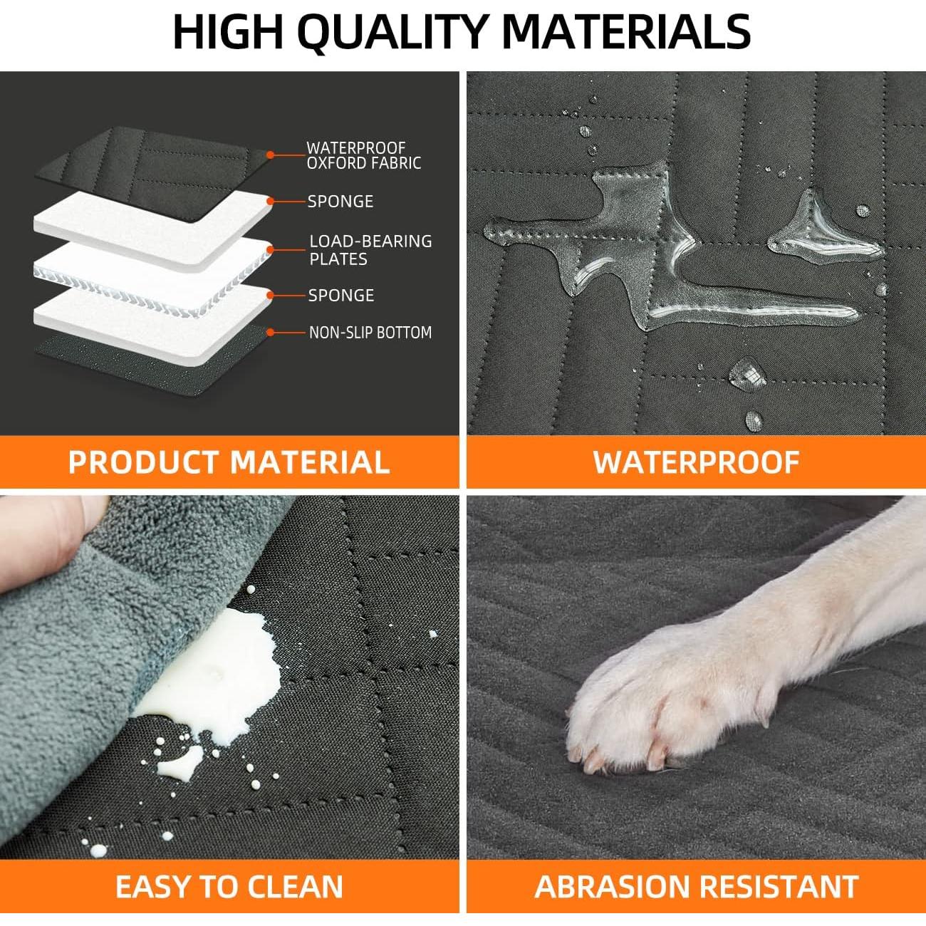 Extensor de Asiento Trasero YJGF para Perros Negro 132x64 cm