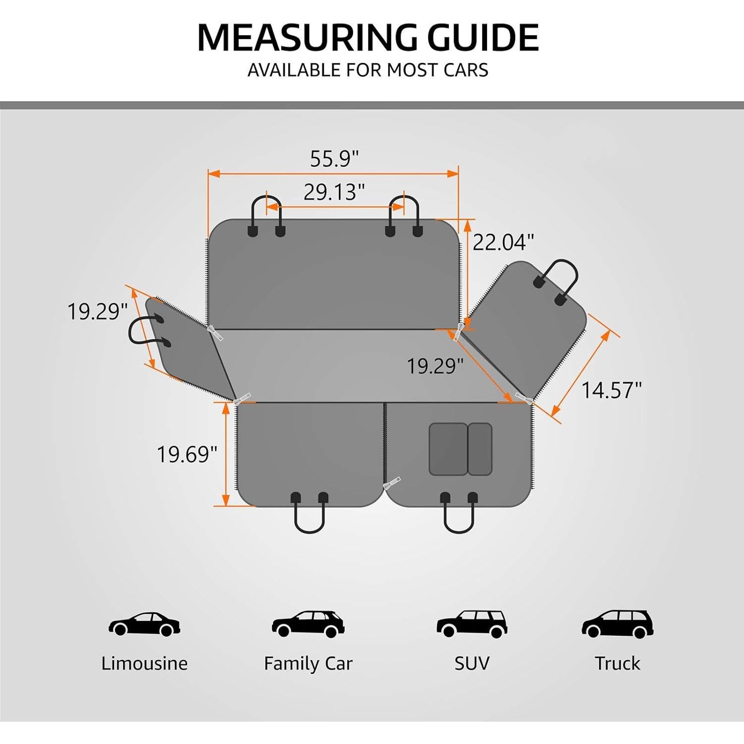 Cubierta de Asiento para Perros Vailge 100% Impermeable 142x152cm