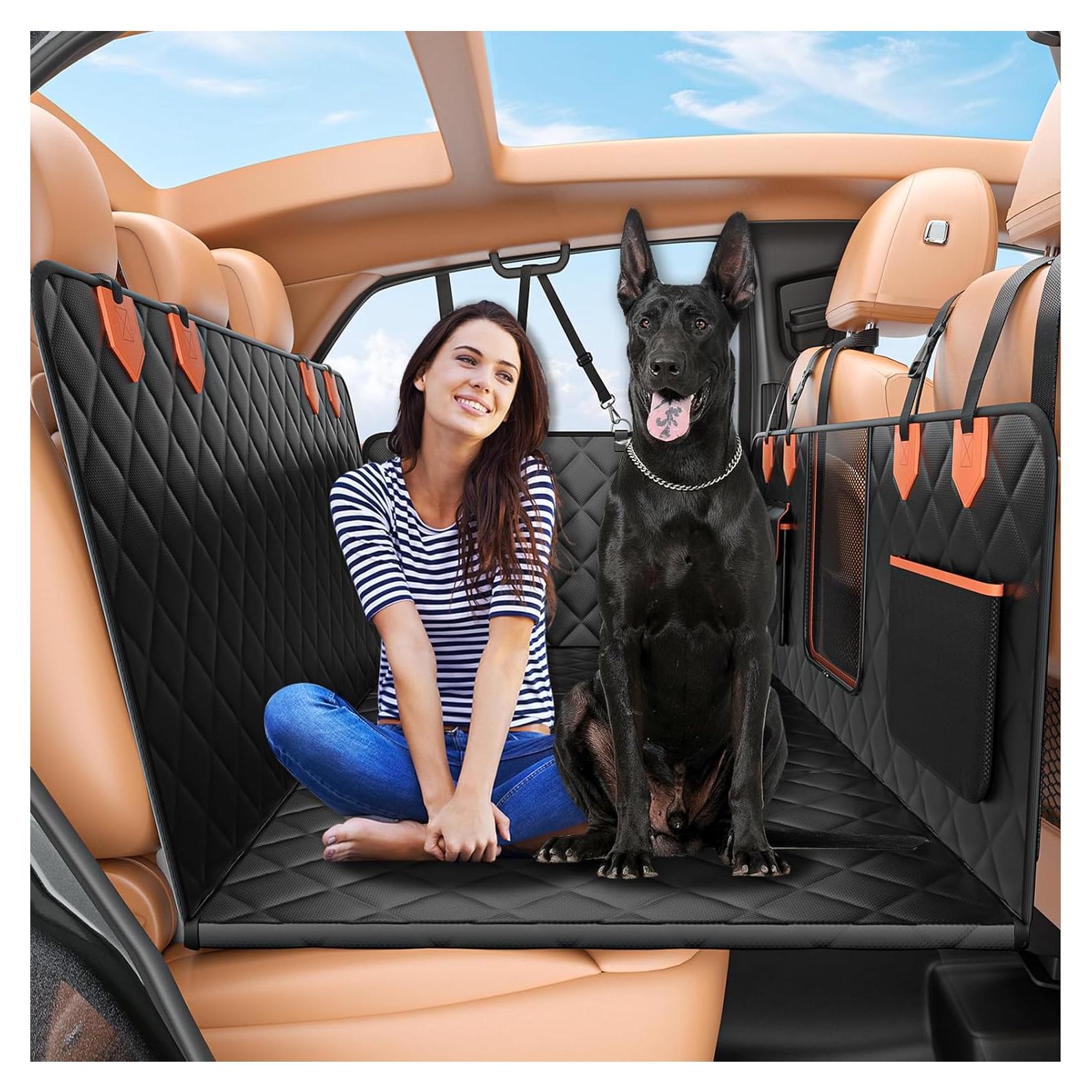 Funda de Asiento de Coche para Perros IJVAE Negra Impermeable