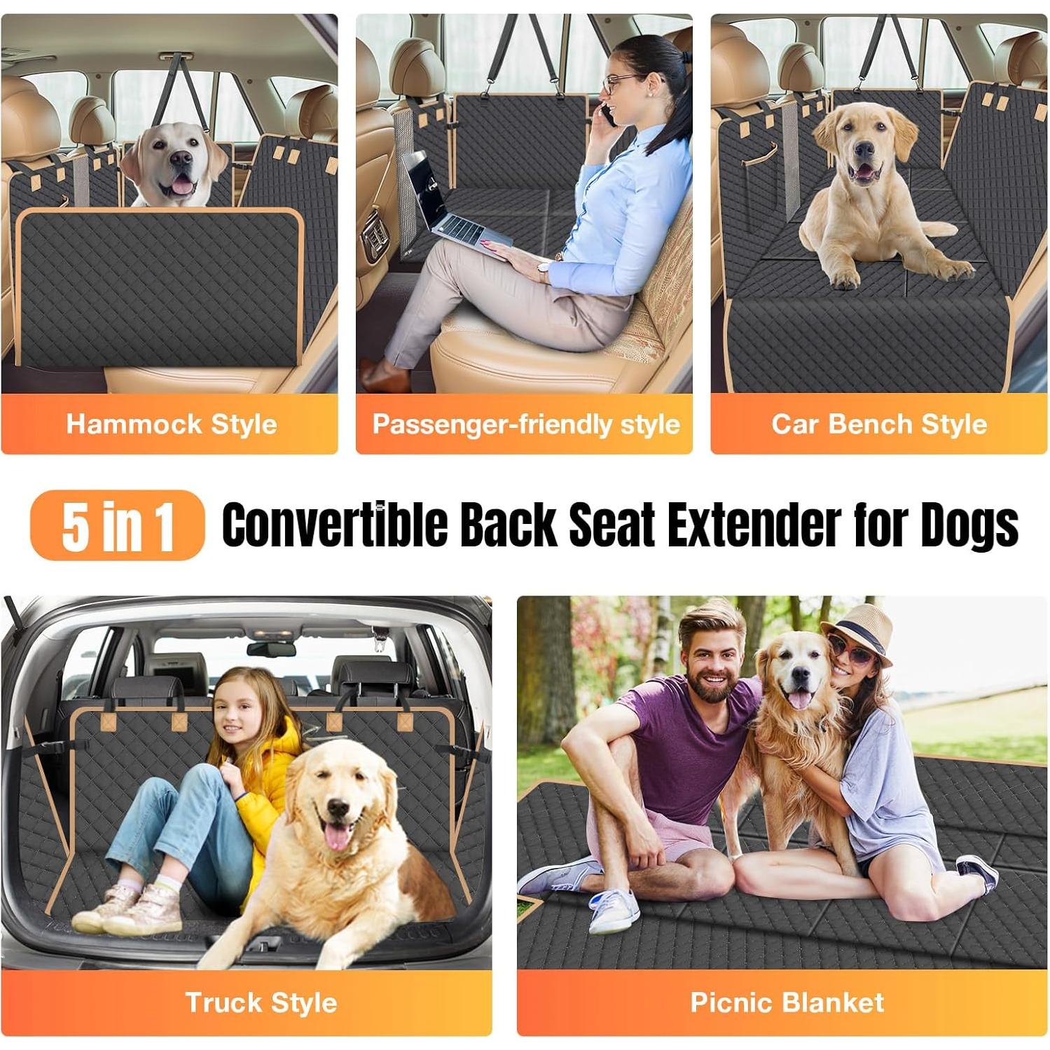 Funda de Asiento para Perros Lekespring SUV Color Negro