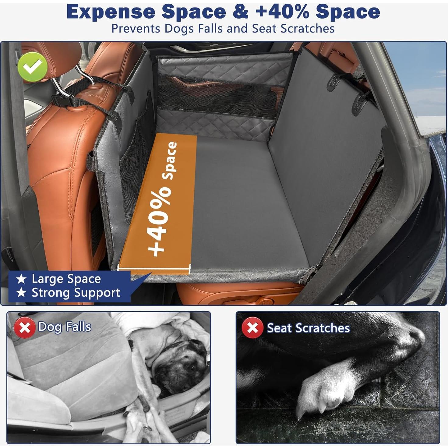 Asiento de Coche para Perros Grandes MIXJOY L Impermeable