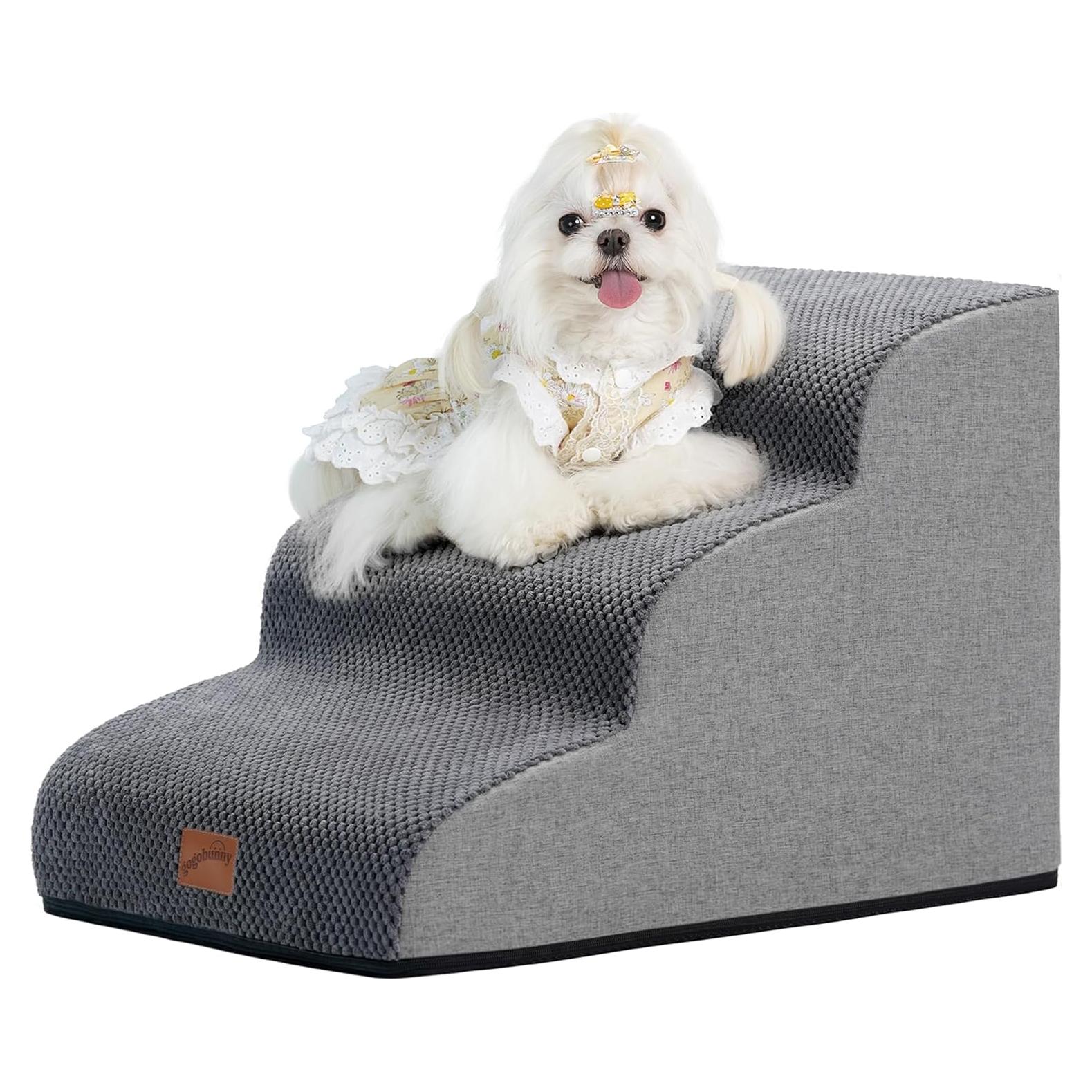 Escalera para Perros GoGoBunny 3 Pasos Gris 39.9 cm Antideslizante