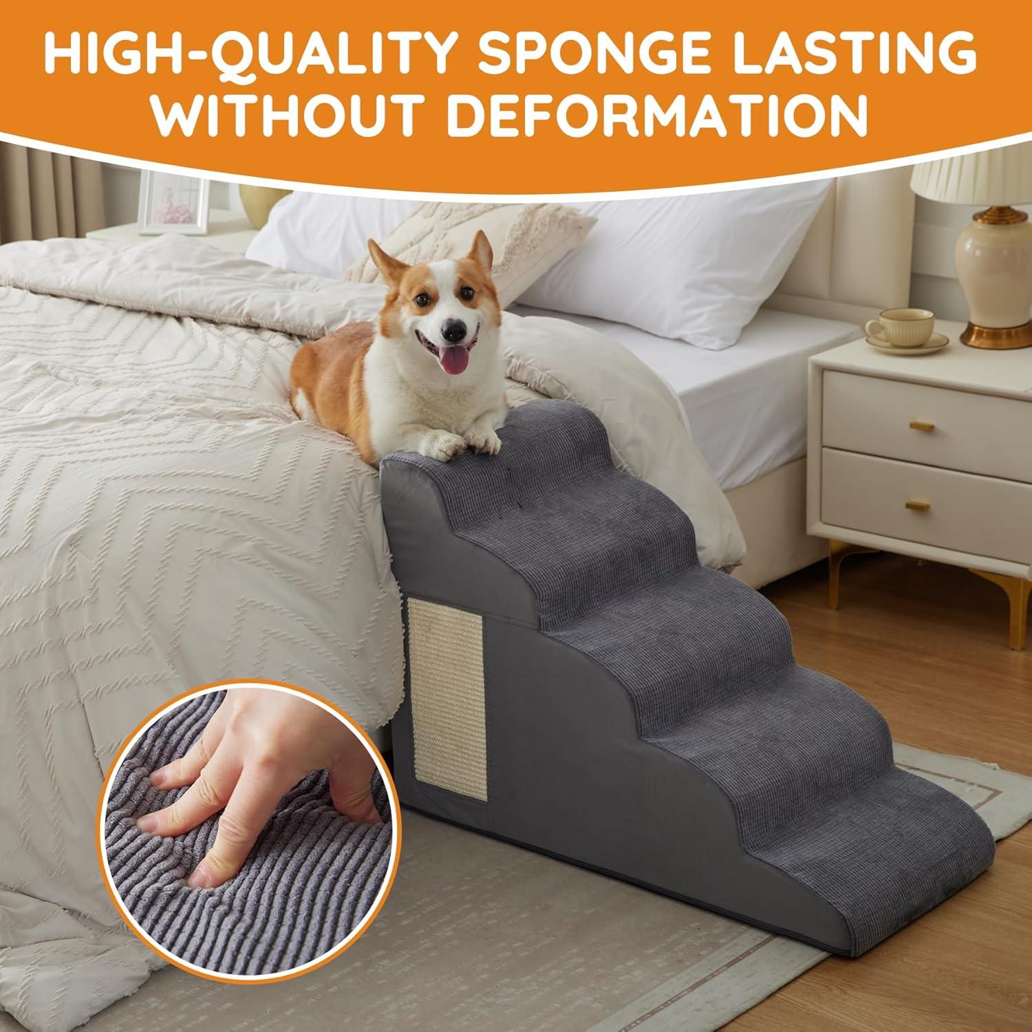 Escalera para Perros Pequeños Ahpmeoa 4 Pasos Antideslizante 50 cm