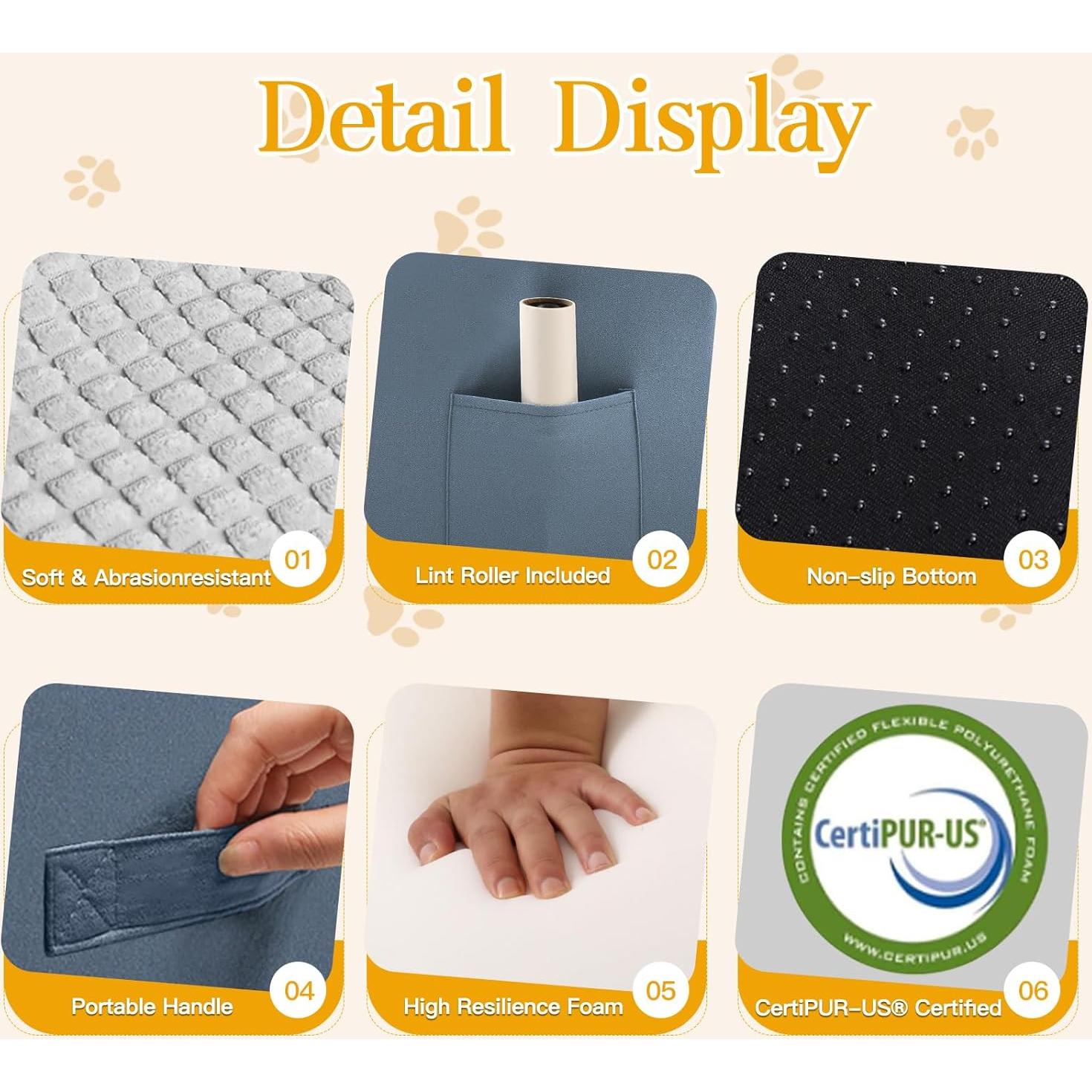 Escalera para Perros POCBLUE 3 Pasos Gris 39.9 cm Alta