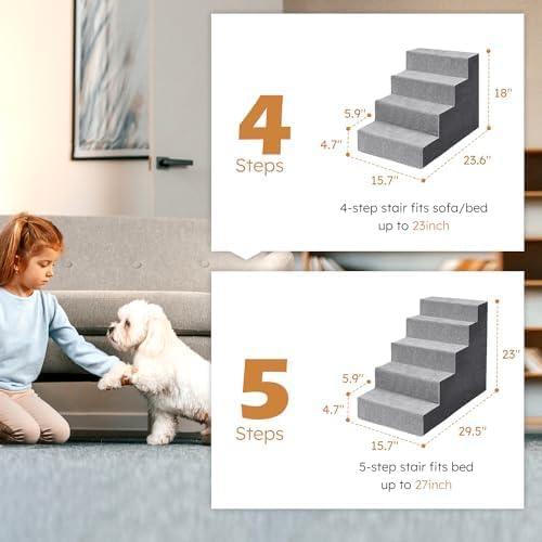 Escalera para Perros Heeyoo 5 Pasos 58.42 cm Antideslizante