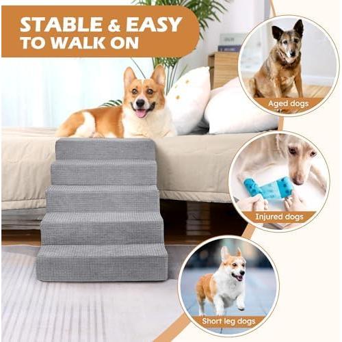 Escalera para Perros Heeyoo 5 Pasos 58.42 cm Antideslizante