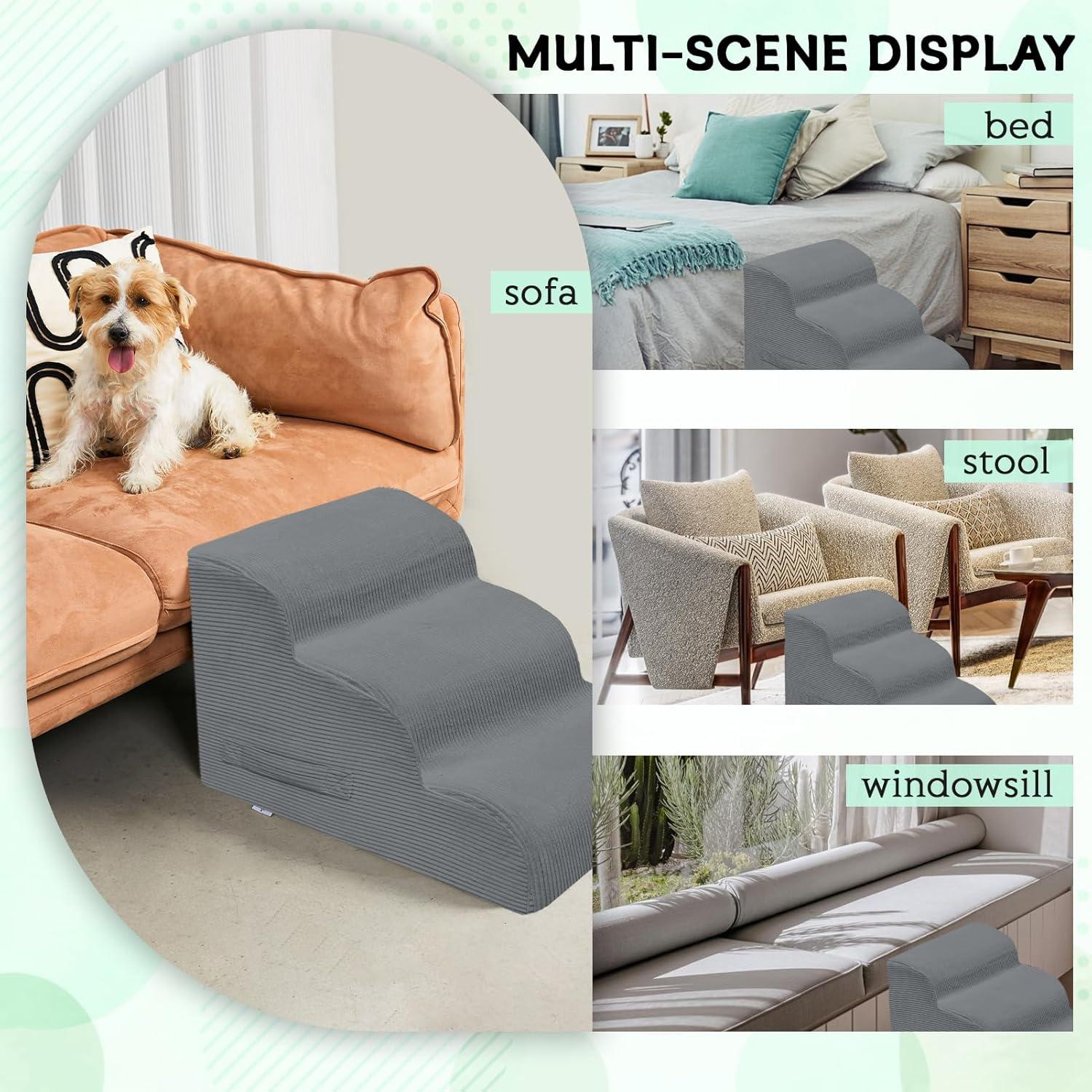 Escalera para Mascotas Mesa Lemon 4 Pasos Antideslizante 50.8 cm