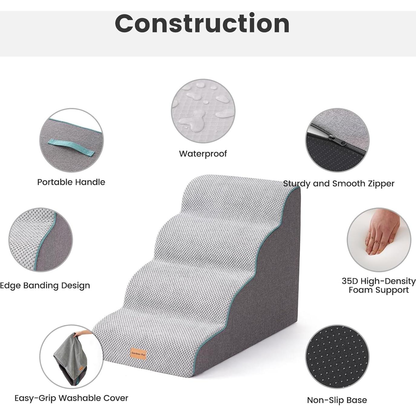 Escaleras para Perros Gardner Pet 4 Pasos Antideslizantes 71 cm