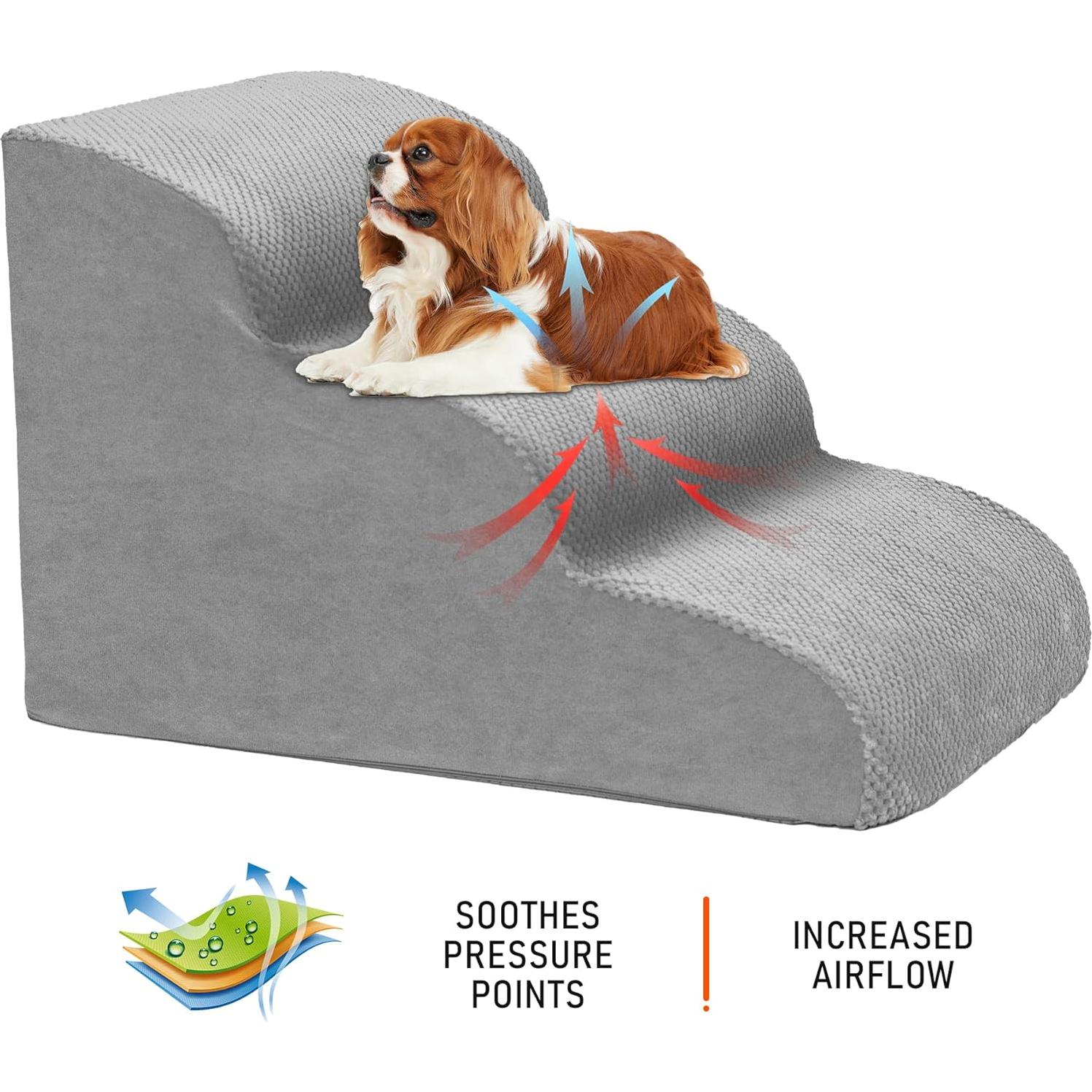 Escalera para Perros Pequeños Heeyoo 3 Niveles Antideslizante