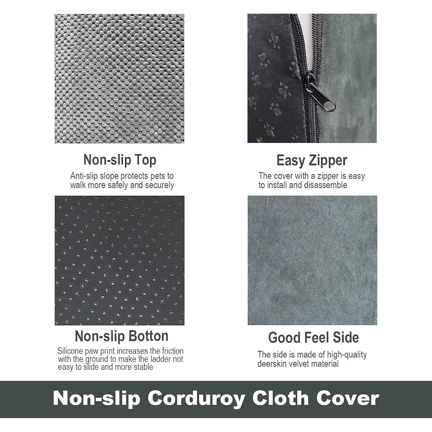 Escalera para Perros MEJYJEM 3 Pasos Antideslizante 60x40cm