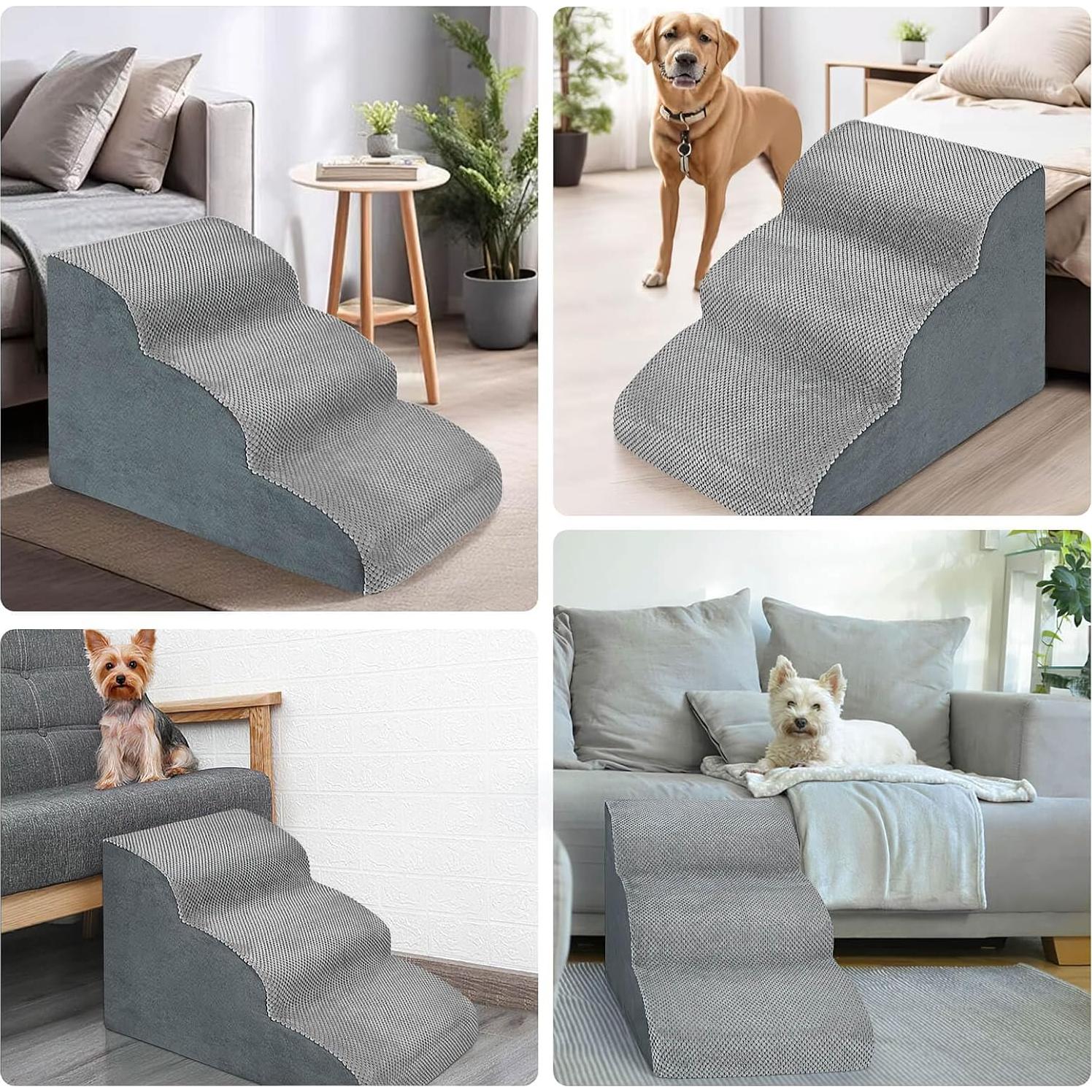 Escalera para Perros MEJYJEM 3 Pasos Antideslizante 60x40cm