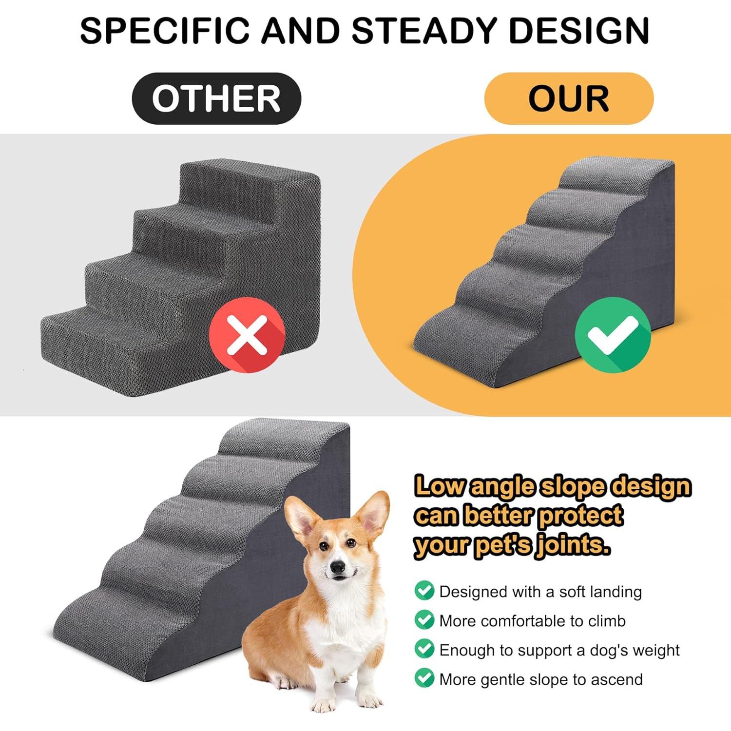 Escaleras para Perros CiWiVOKi 5 Niveles Antideslizantes 61 cm