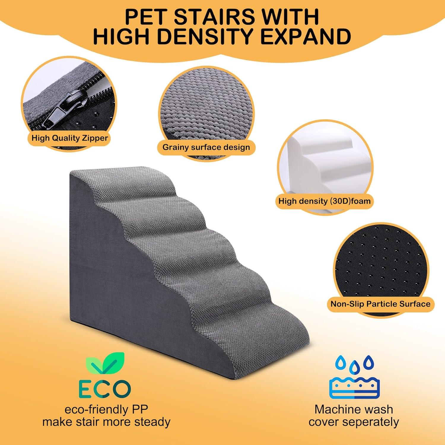 Escaleras para Perros CiWiVOKi 5 Niveles Antideslizantes 61 cm