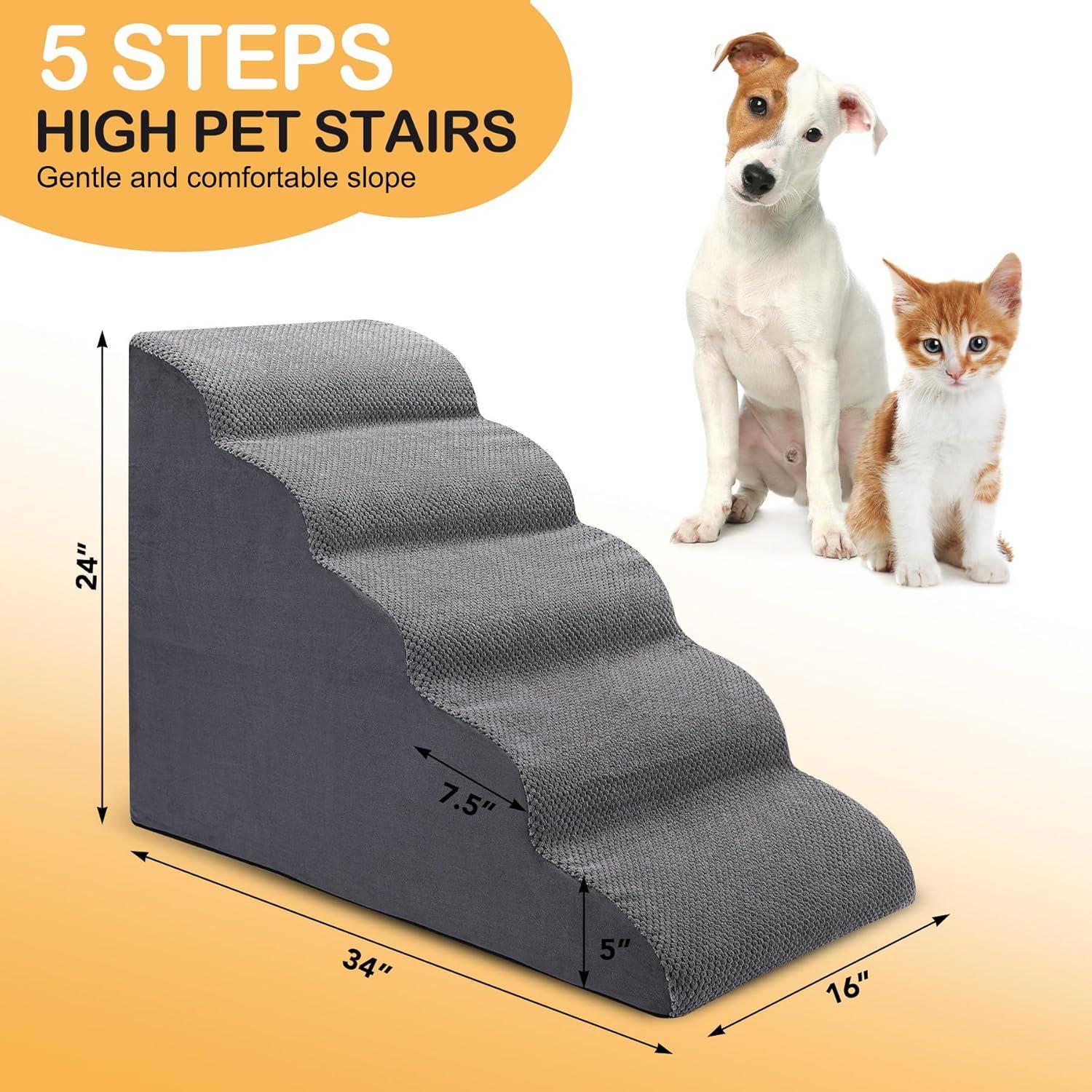 Escaleras para Perros CiWiVOKi 5 Niveles Antideslizantes 61 cm