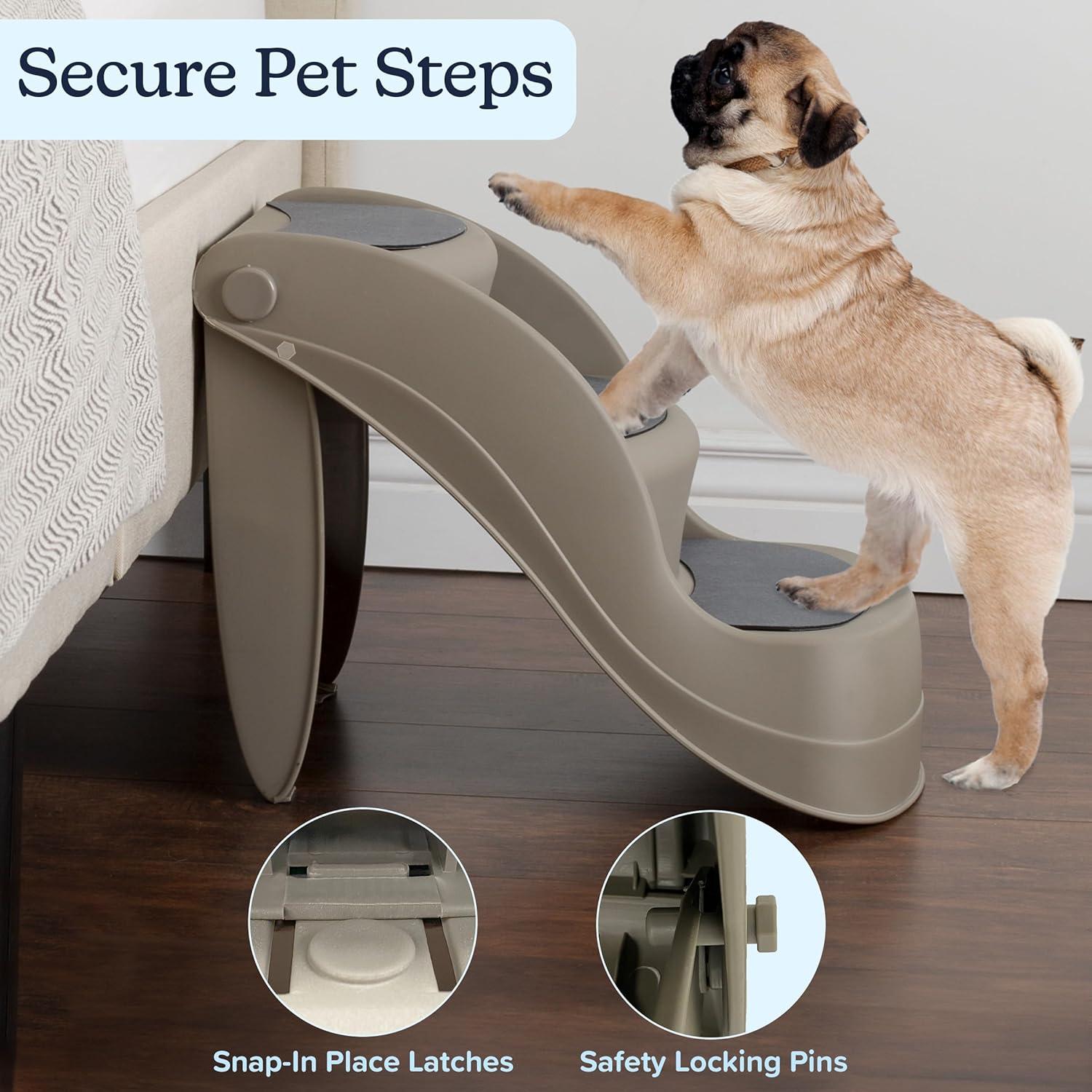 Escaleras para Mascotas PETMAKER 3 Pasos Beige - Duraderas
