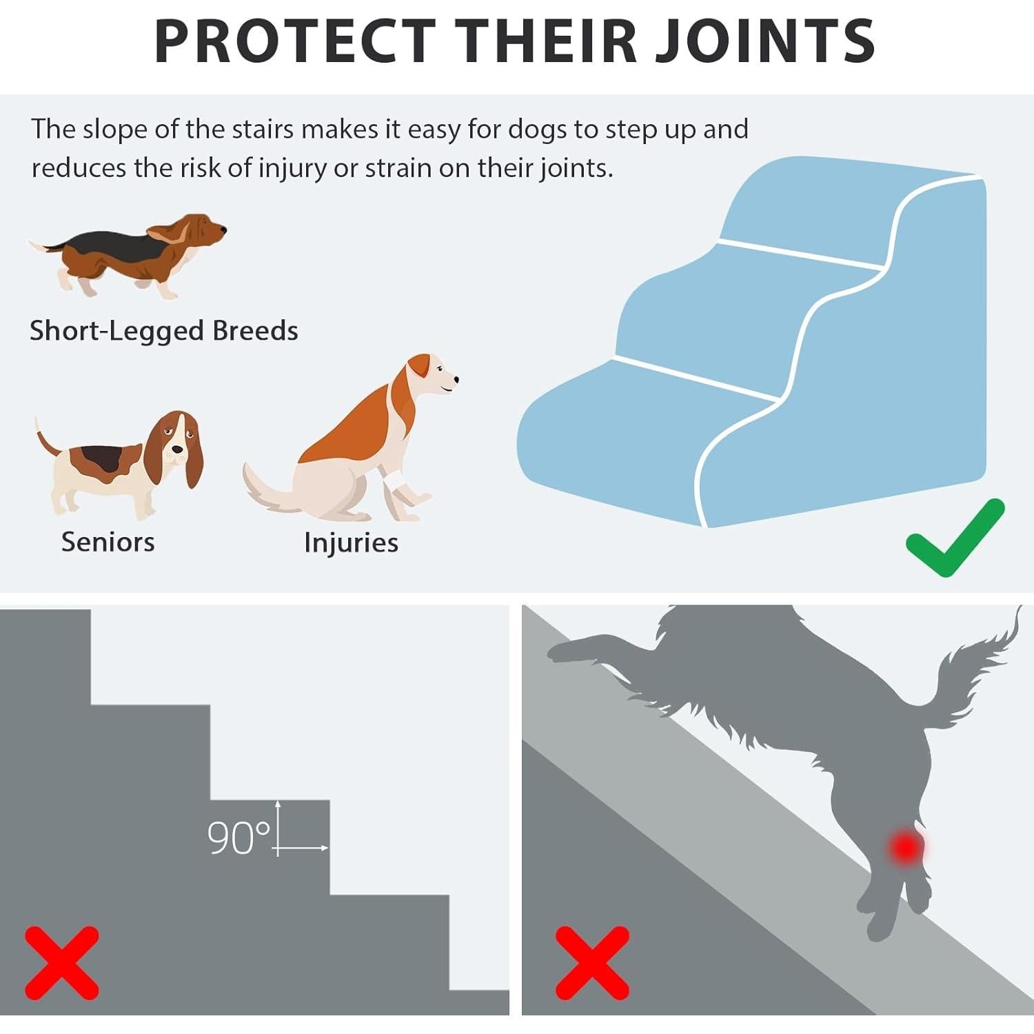 Escalera para Perros Garnpet 5 Pasos Antideslizante Gris