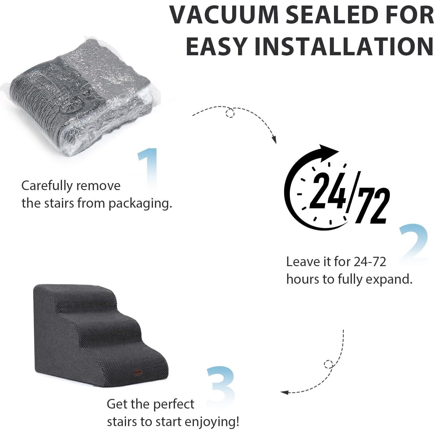 Escalera para Perros Garnpet 5 Pasos Antideslizante Gris