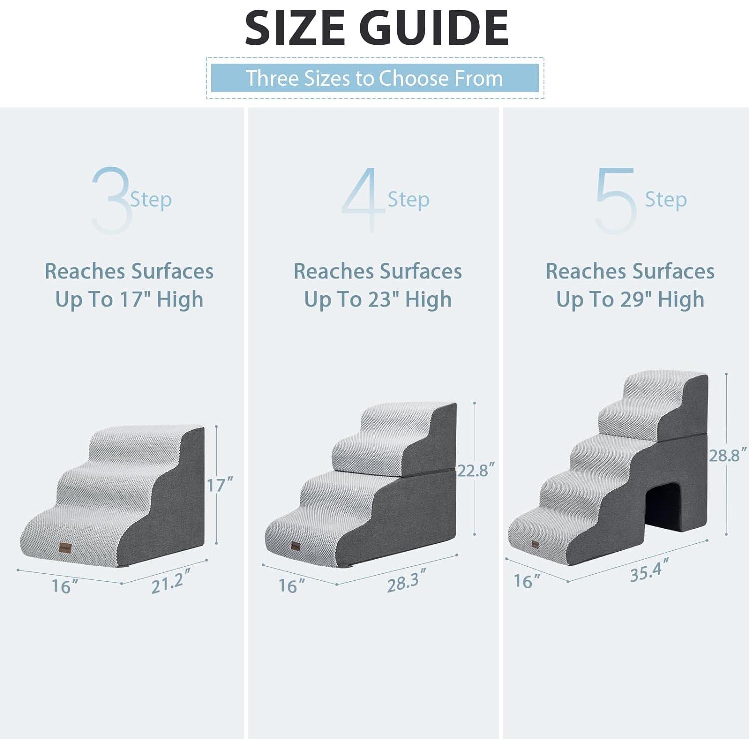 Escalera para Perros Garnpet 5 Pasos Antideslizante Gris