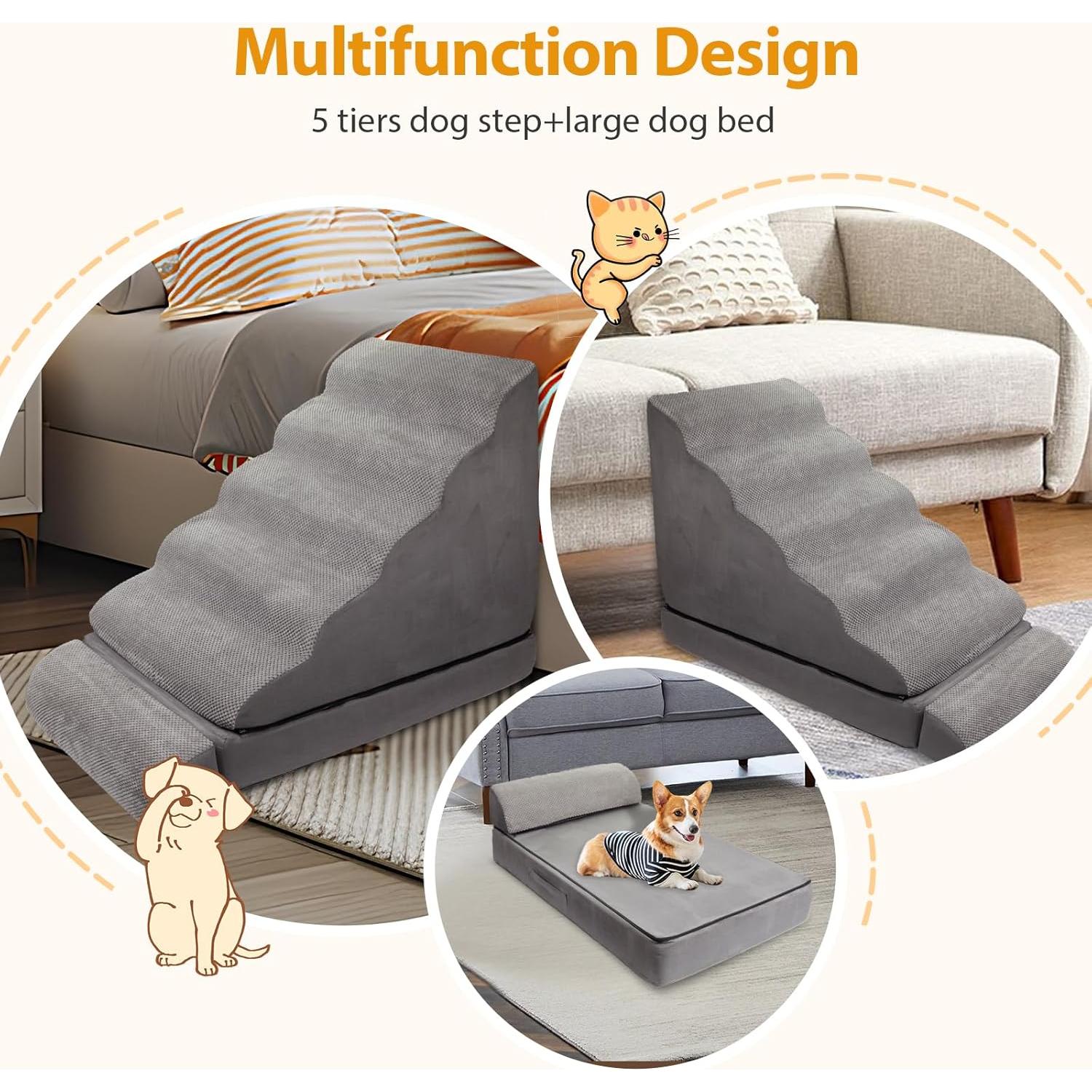 Escaleras para Perros A.FATI 6 Pasos Antideslizantes 76.2 cm