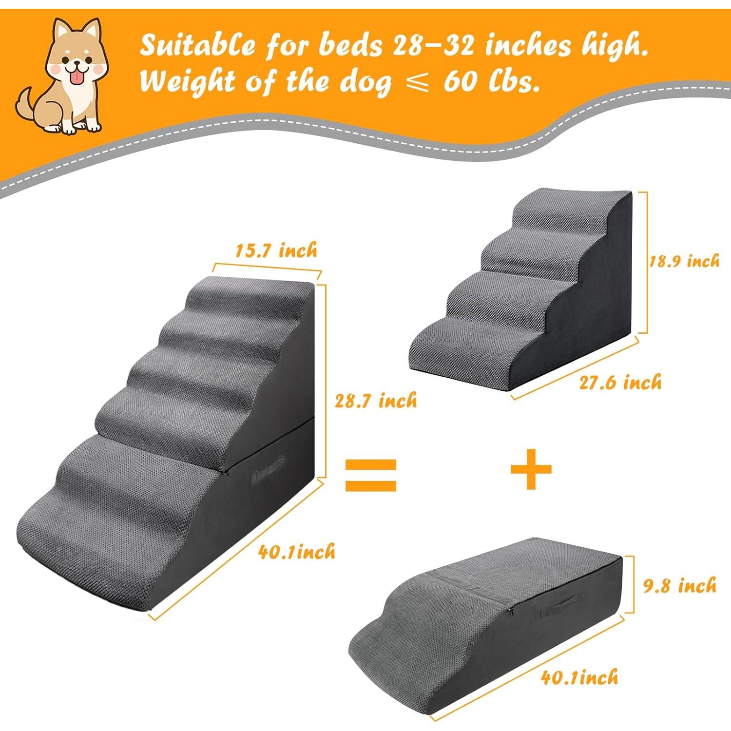 Escalera para Perros INRLKIT 6 Pasos 76.2 cm Antideslizante