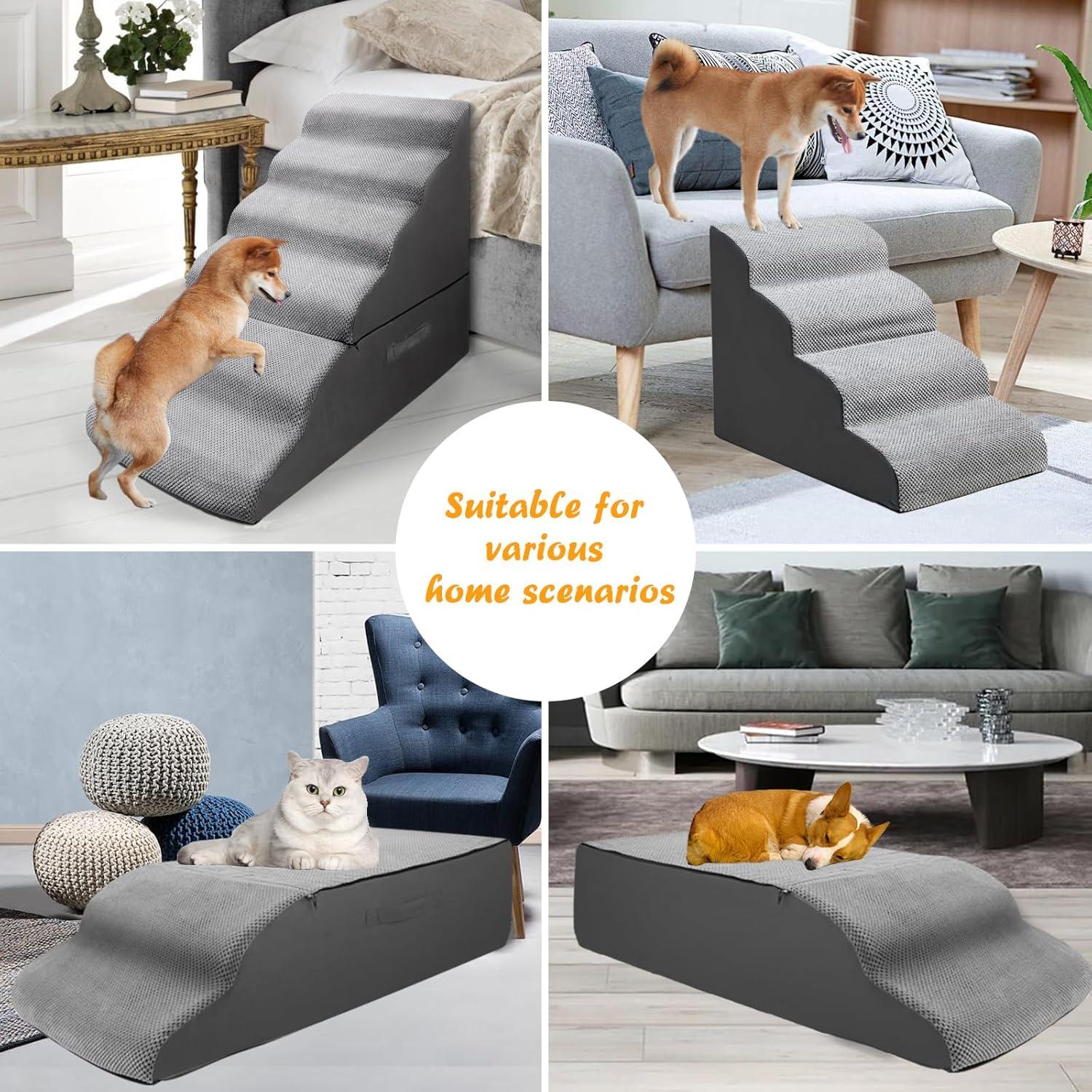 Escalera para Perros INRLKIT 6 Pasos 76.2 cm Antideslizante