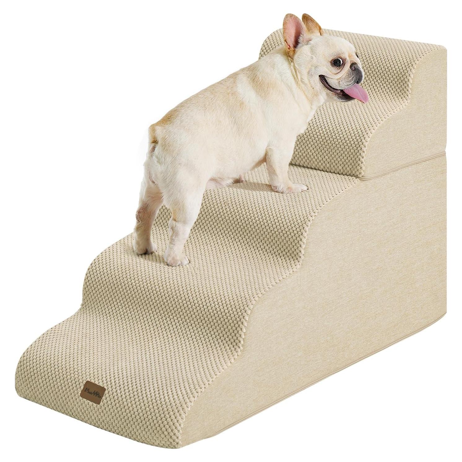 Escalera para Perros Made4Pets 5 Pasos Antideslizante Beige