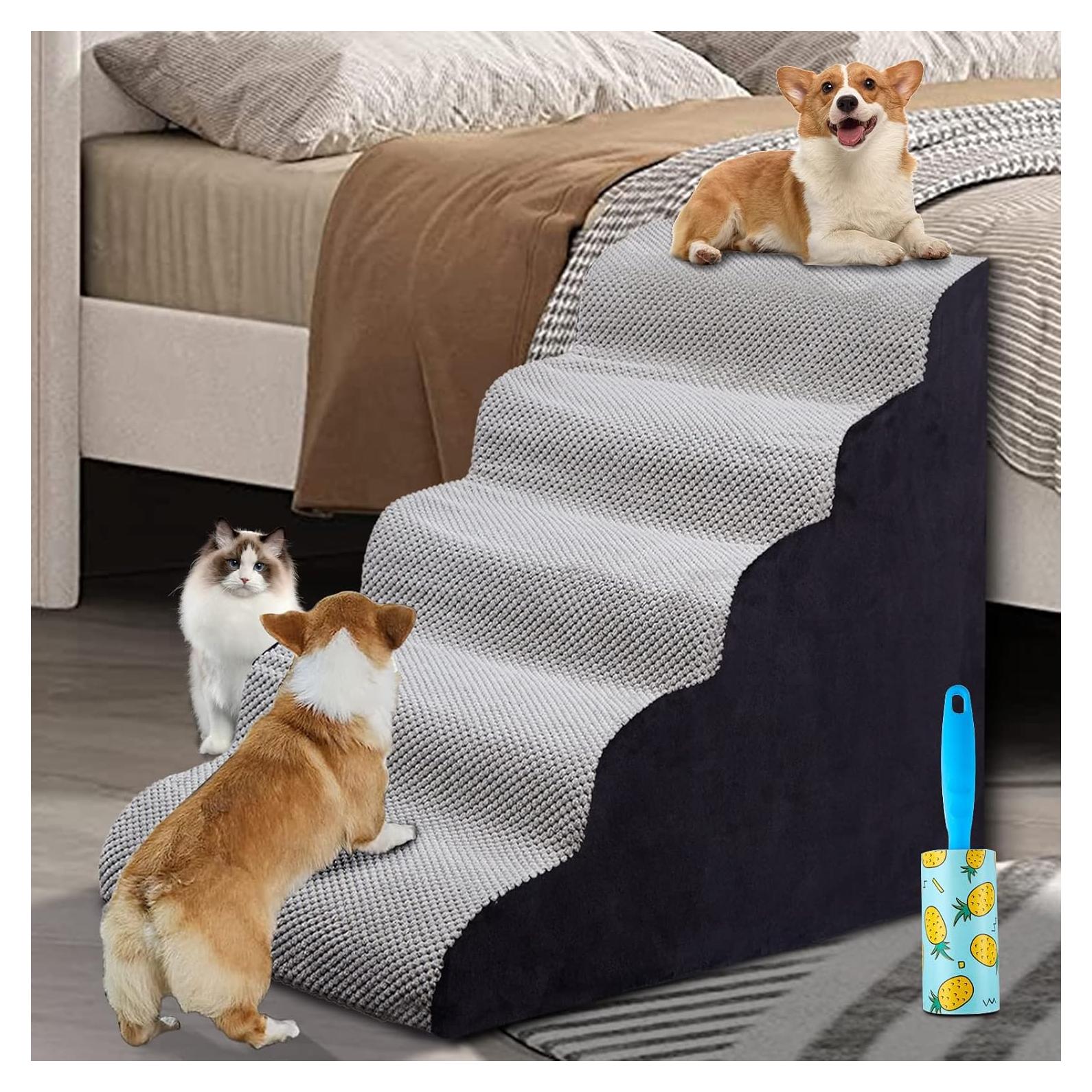 Escalera para Perros LitaiL de 62 cm 5 Pasos para Camas Altas