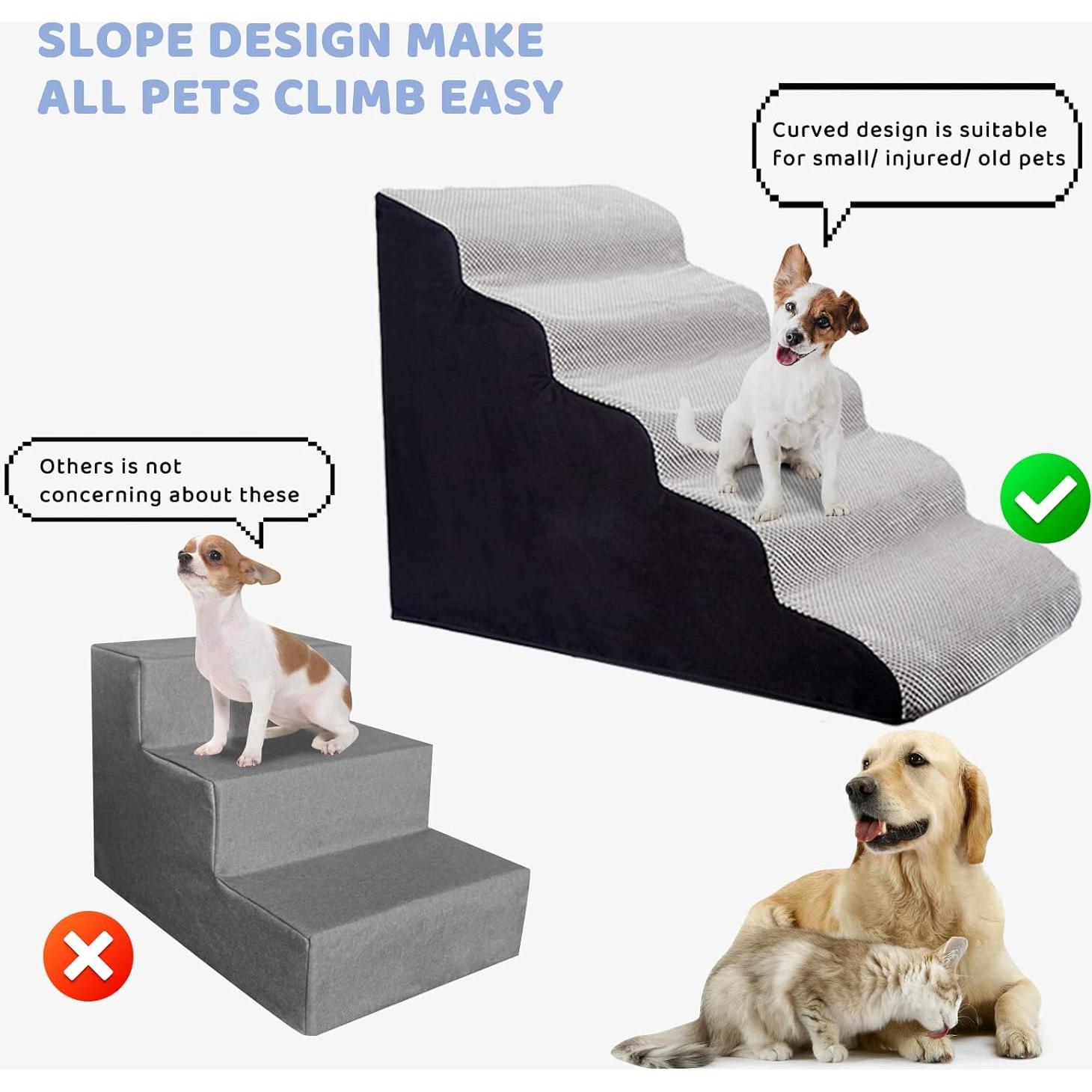 Escalera para Perros LitaiL de 62 cm 5 Pasos para Camas Altas