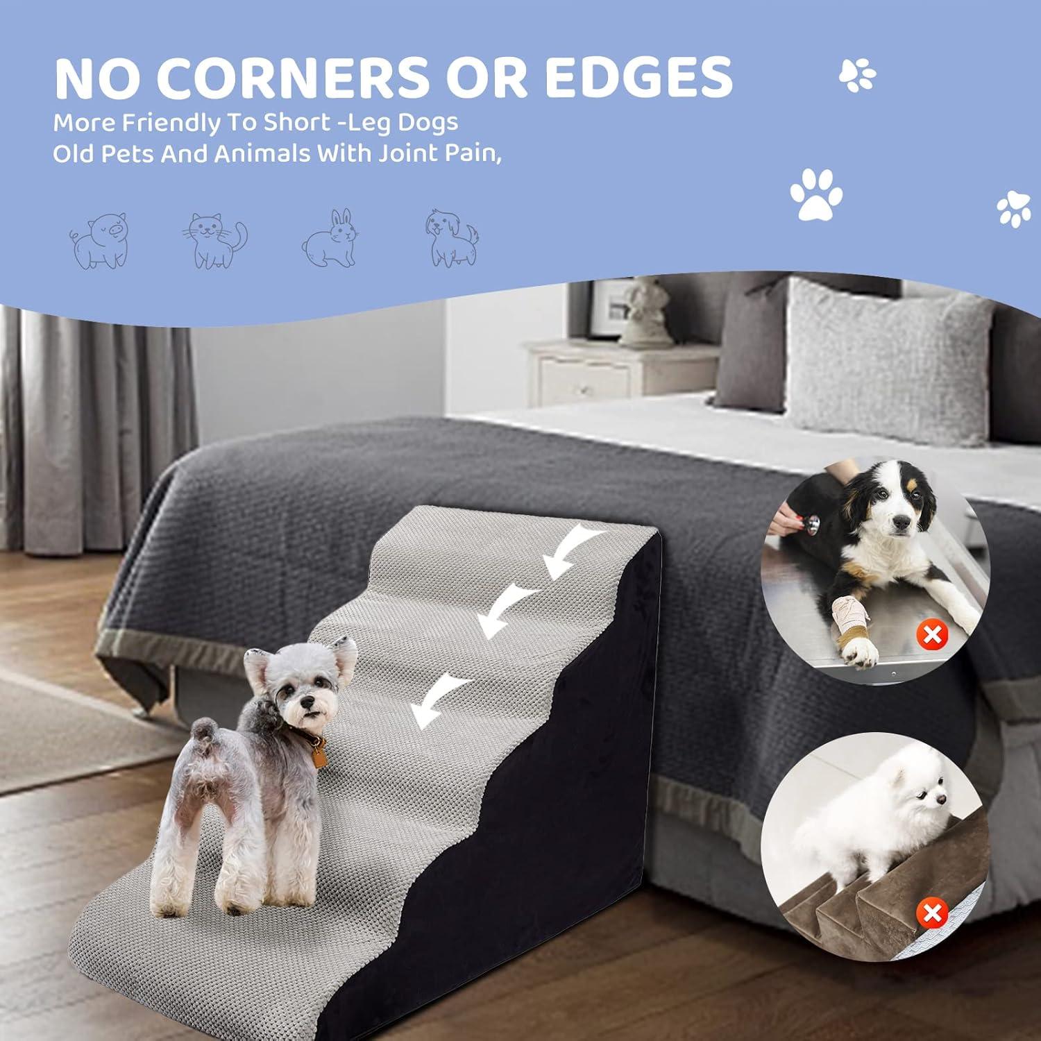 Escalera para Perros LitaiL de 62 cm 5 Pasos para Camas Altas