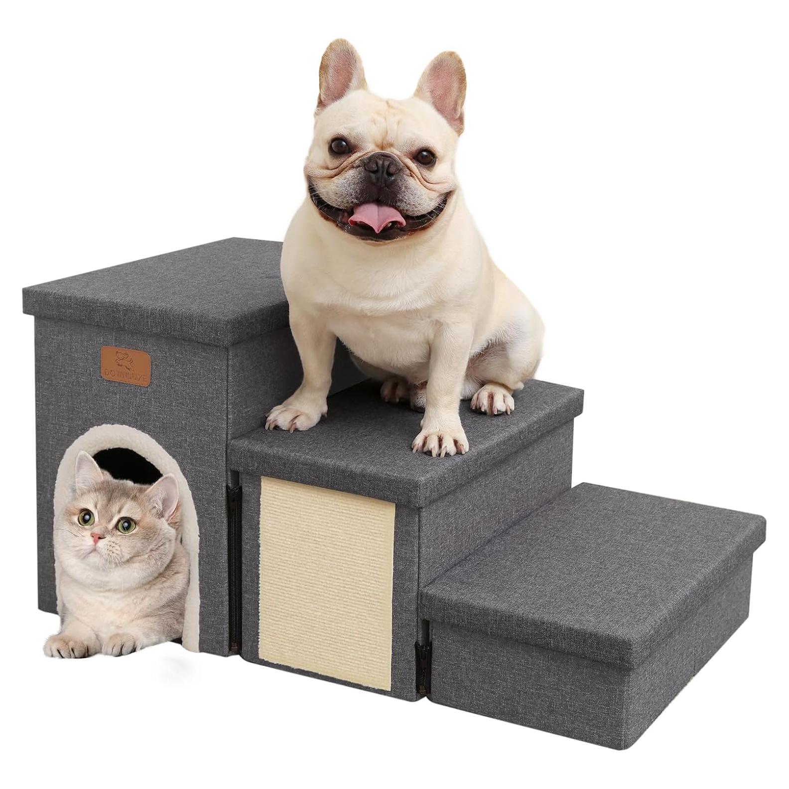 Escaleras Plegables para Perros Downluxe 3 Escalones Antideslizantes