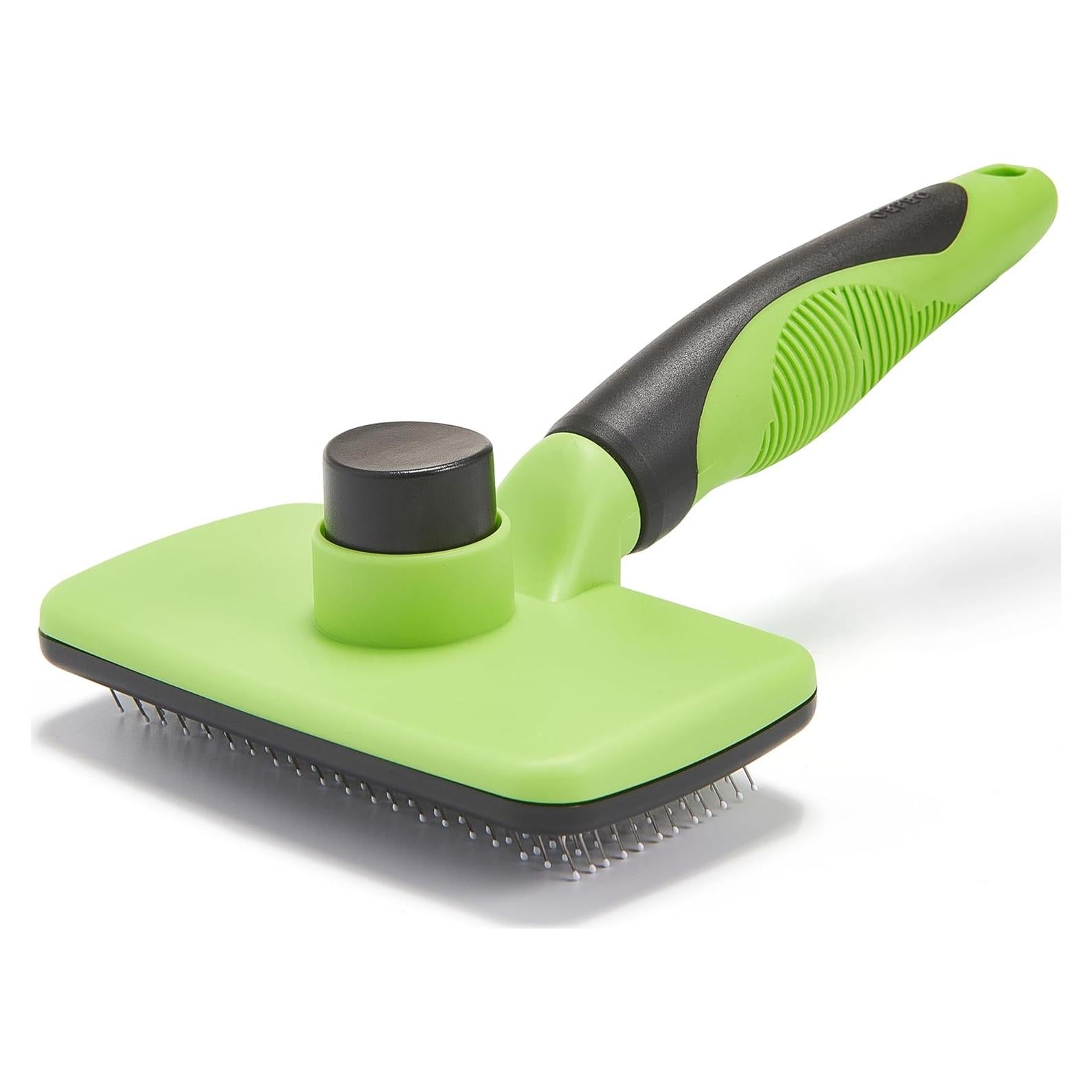 Cepillo Autolimpiante OEFEO para Perros y Gatos Verde