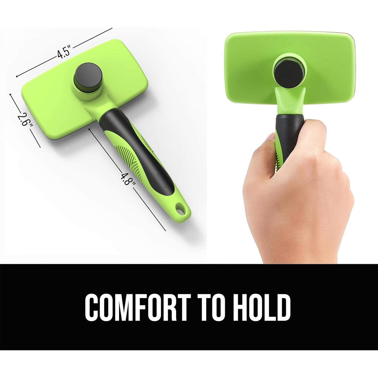 Cepillo Autolimpiante OEFEO para Perros y Gatos Verde