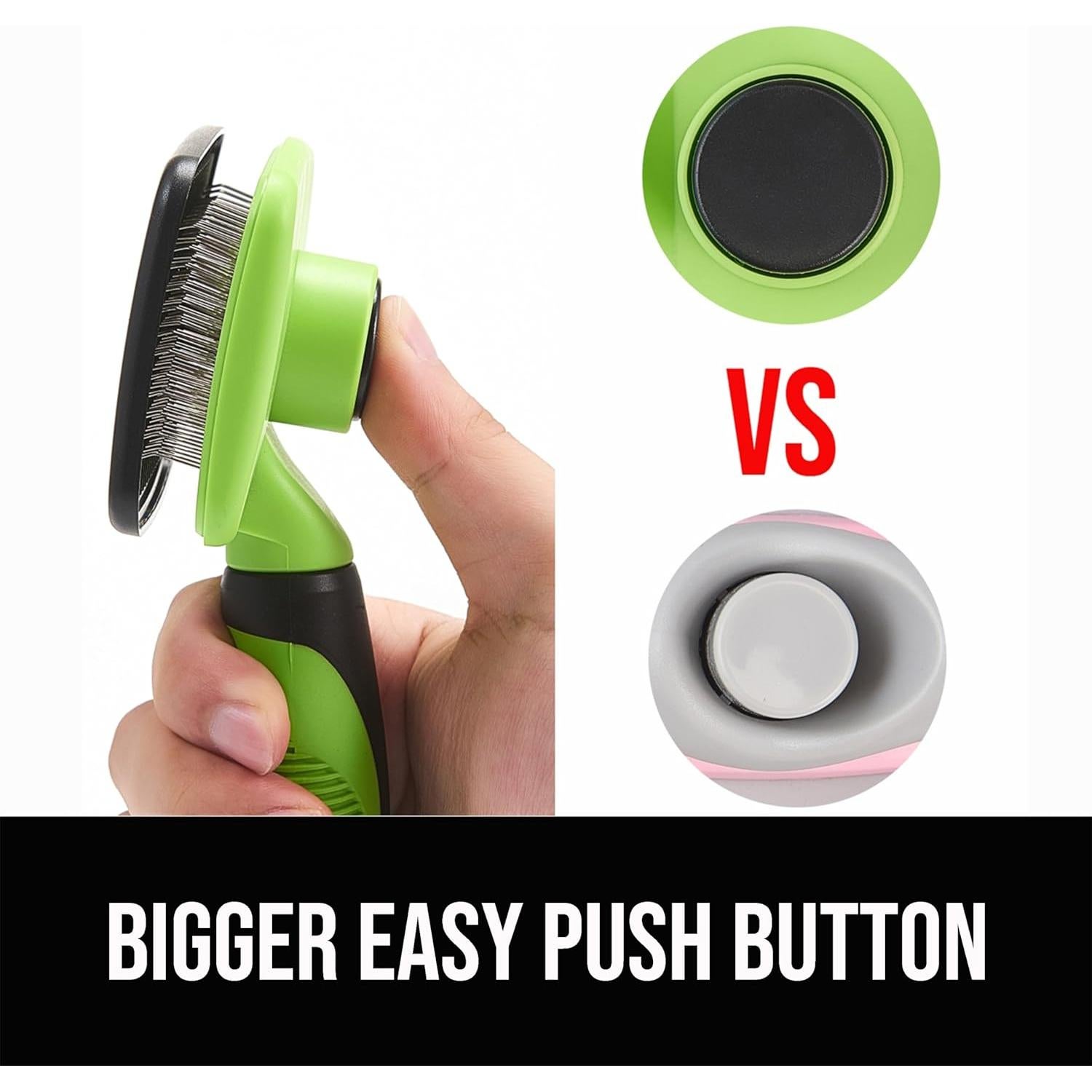 Cepillo Autolimpiante OEFEO para Perros y Gatos Verde