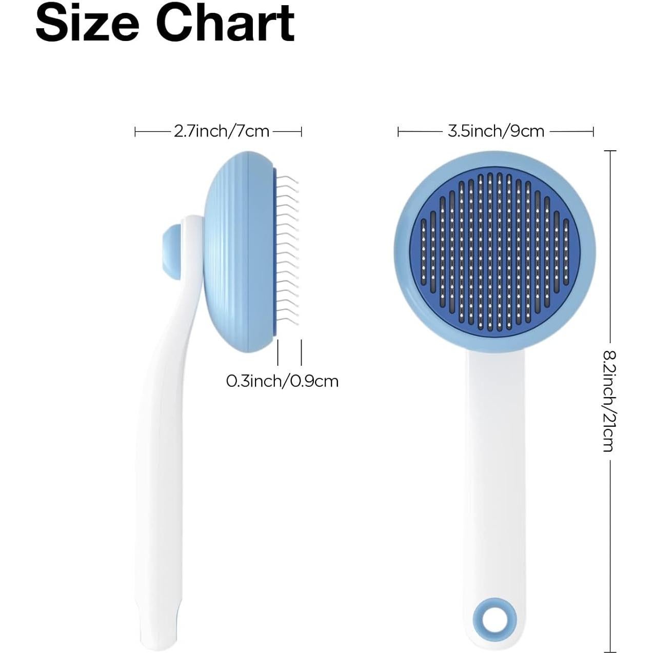 Cepillo Autolimpiante GULIGULI para Mascotas Azul 20.3cm
