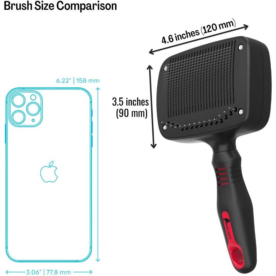 Cepillo Autolimpiante 2 en 1 Nalako para Perros y Gatos