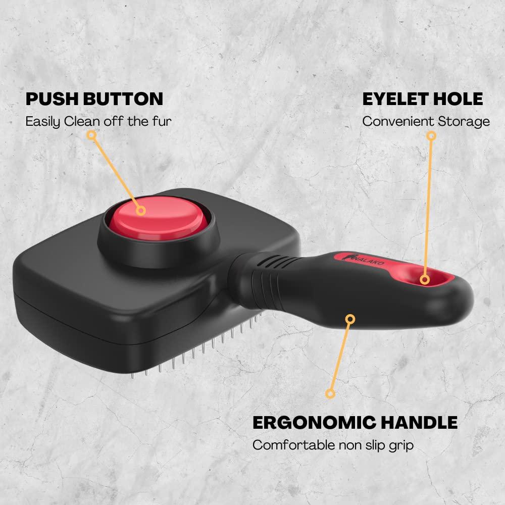 Cepillo Autolimpiante 2 en 1 Nalako para Perros y Gatos