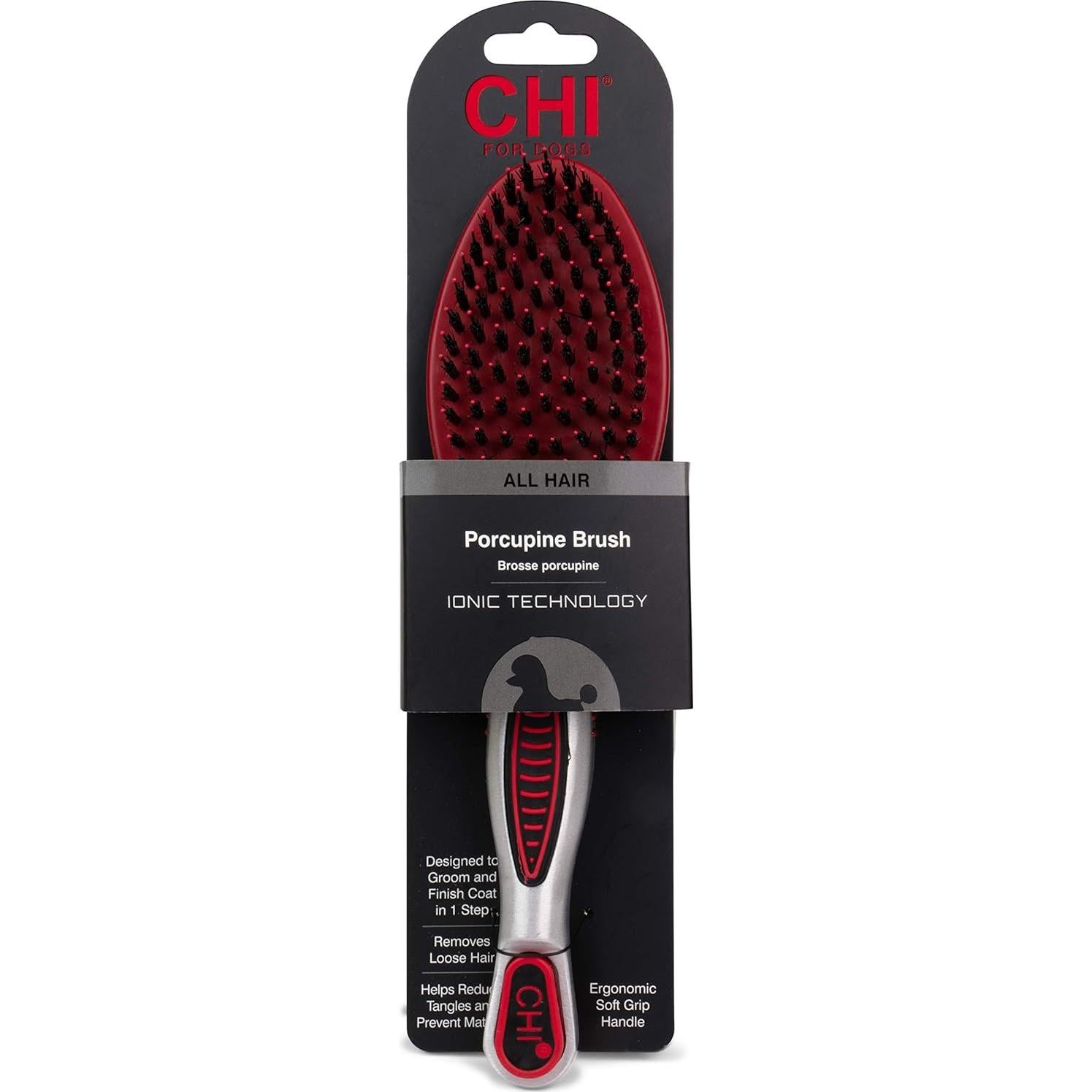 Cepillo Slicker Autolimpiante CHI para Perros Grandes - 12.7x21.6cm