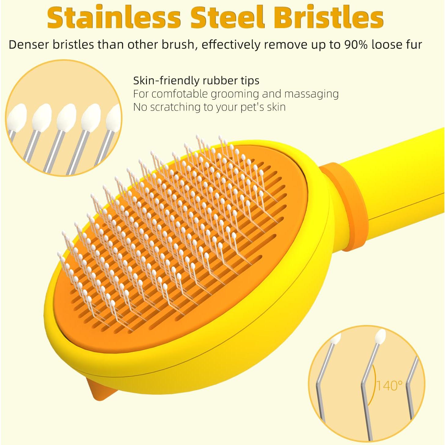 Cepillo Slicker Autolimpiante Funbuddy para Gatos y Perros