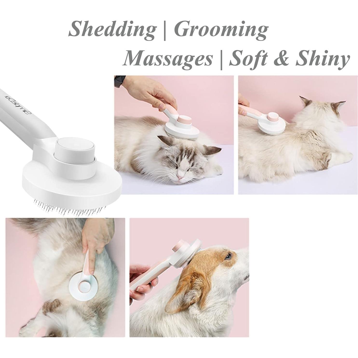 Cepillo Autolimpiante para Perros y Gatos SimpleDot - Gris