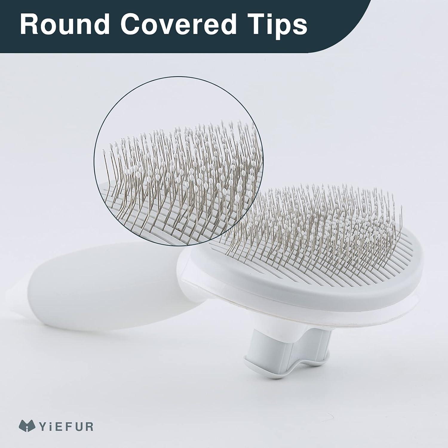 Cepillo Acicalador para Gatos y Perros YiEFUR Autolimpiante