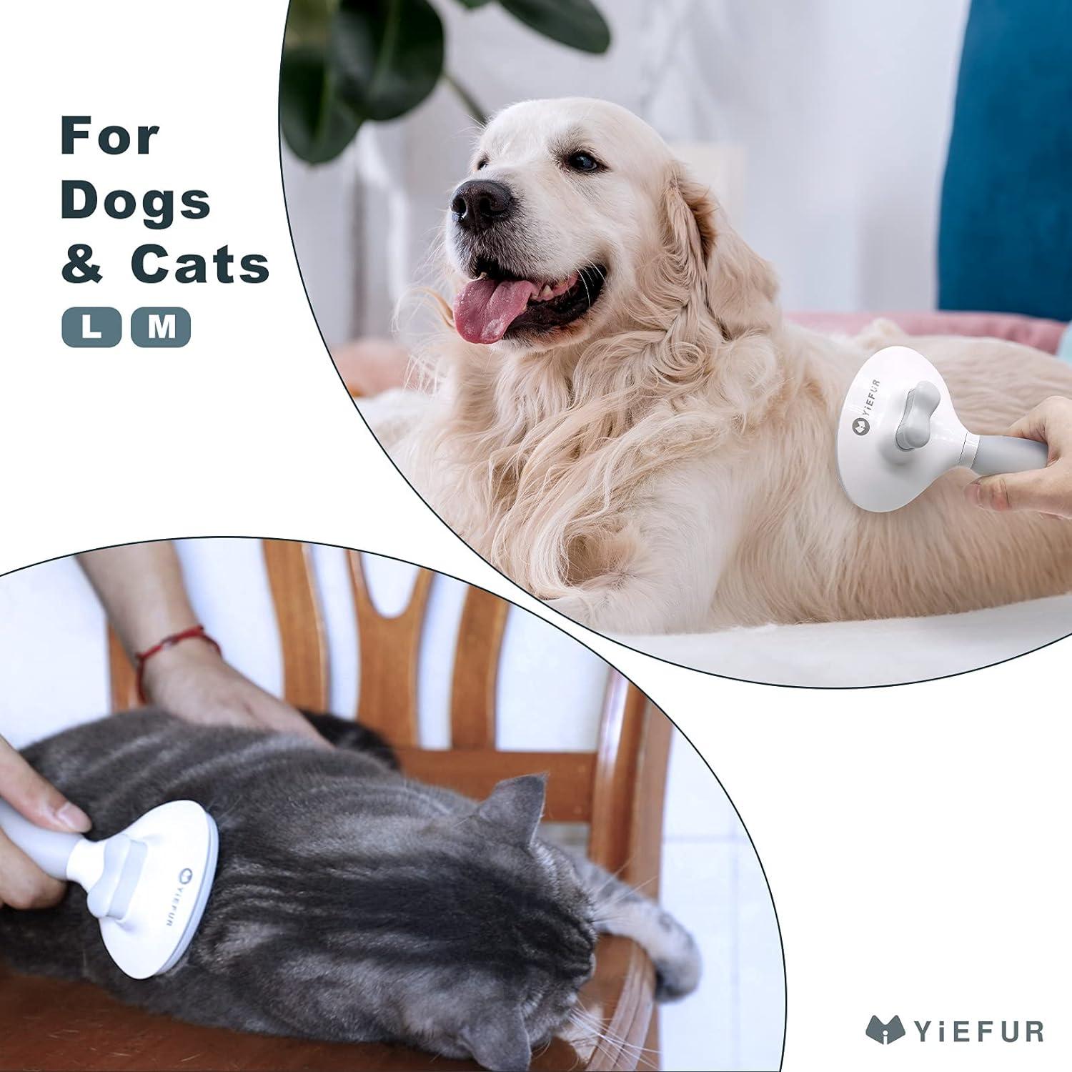 Cepillo Acicalador para Gatos y Perros YiEFUR Autolimpiante