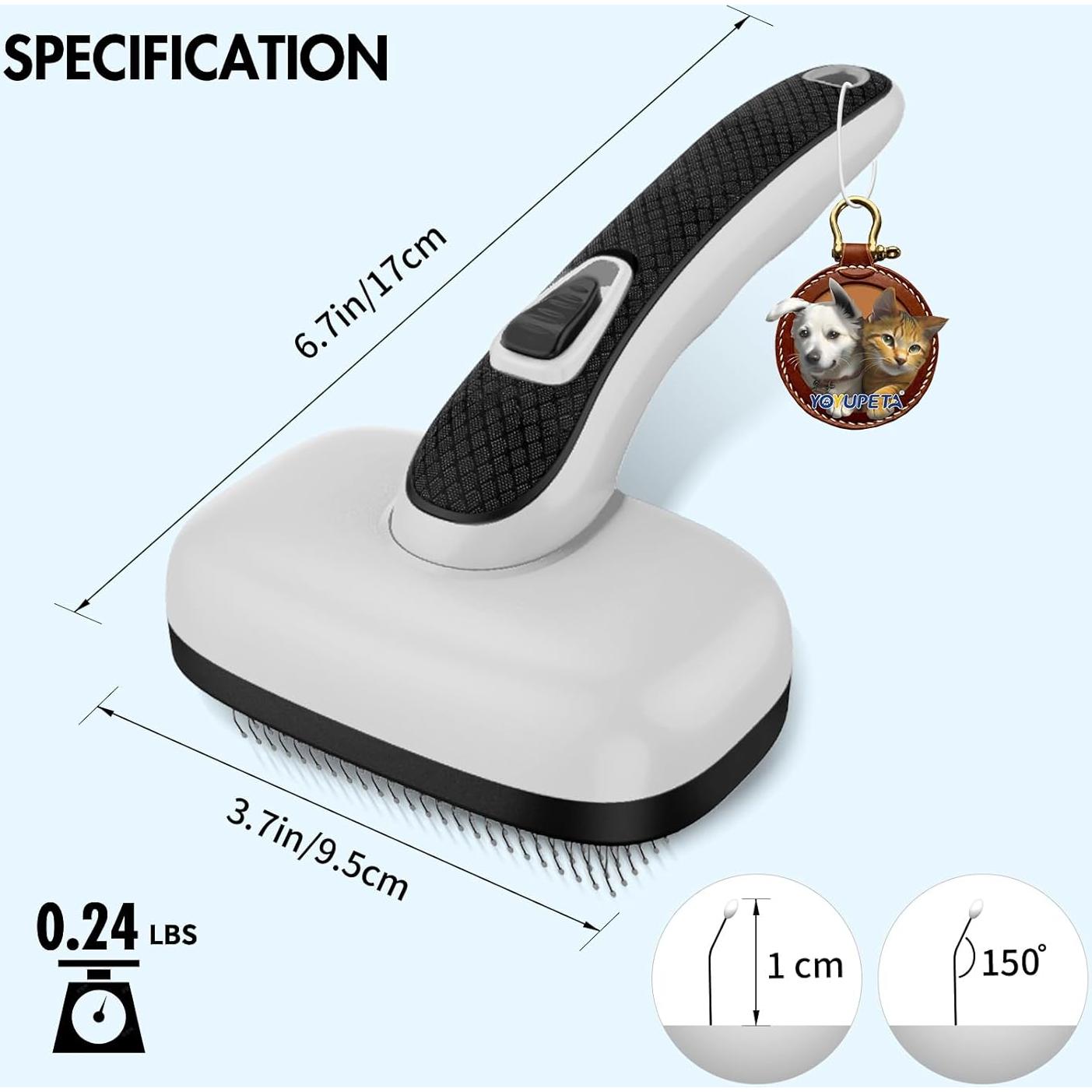 Cepillo Autolimpiante para Perros y Gatos Joy-Pet Gris