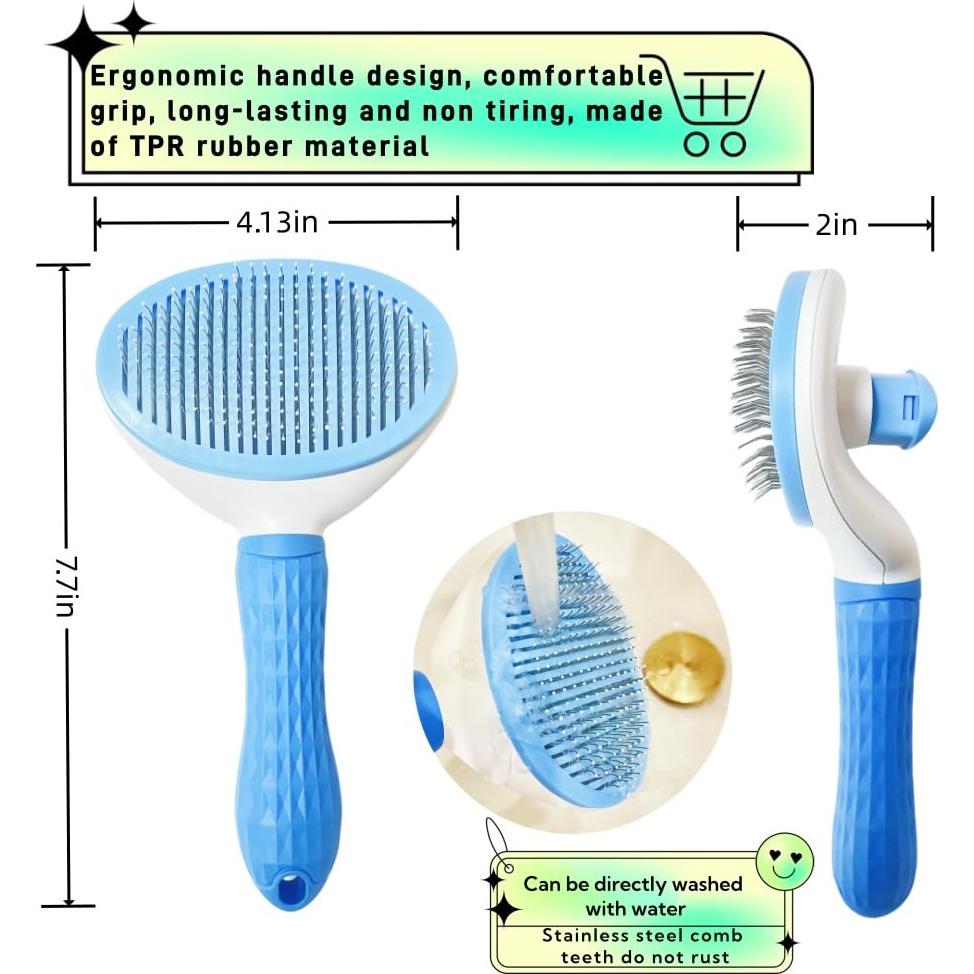 Cepillo Autolimpiante para Gatos y Perros Wenning - Mango Ergonómico