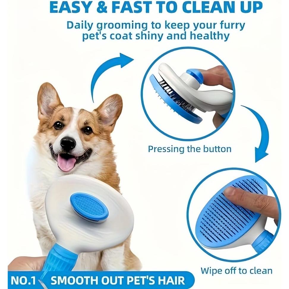 Cepillo Autolimpiante para Gatos y Perros Wenning - Mango Ergonómico