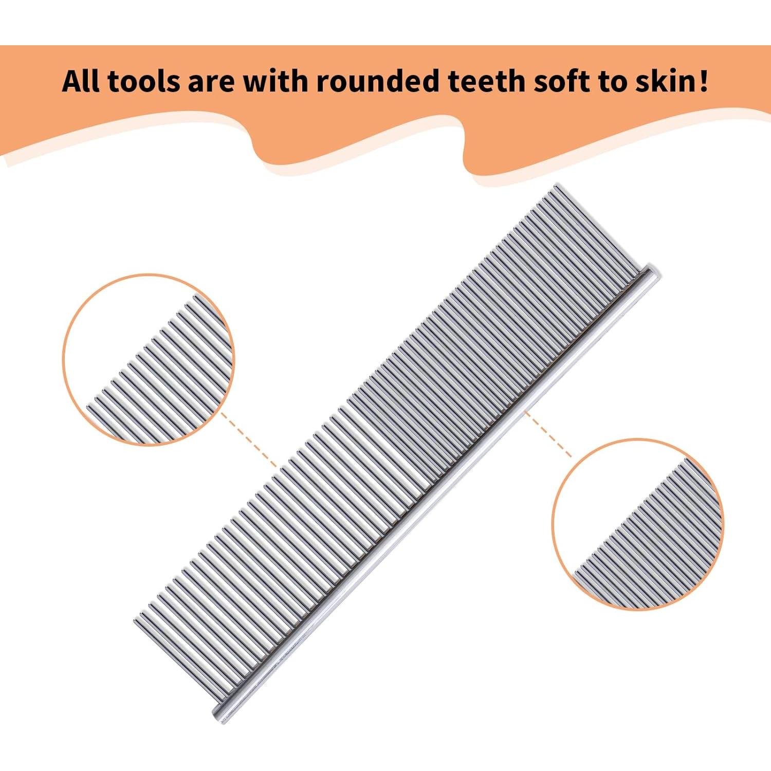 Cepillo Slicker Ergonómico para Perros Werduoland - 19.7x10.2cm