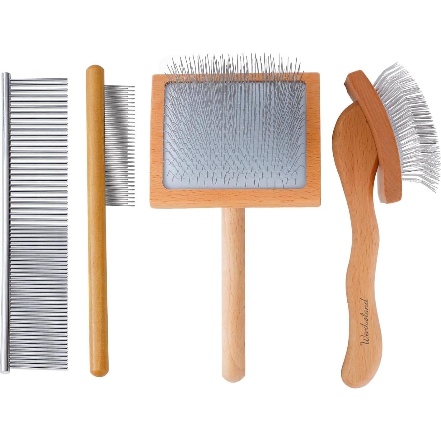 Cepillo Slicker Ergonómico para Perros Werduoland - 19.7x10.2cm