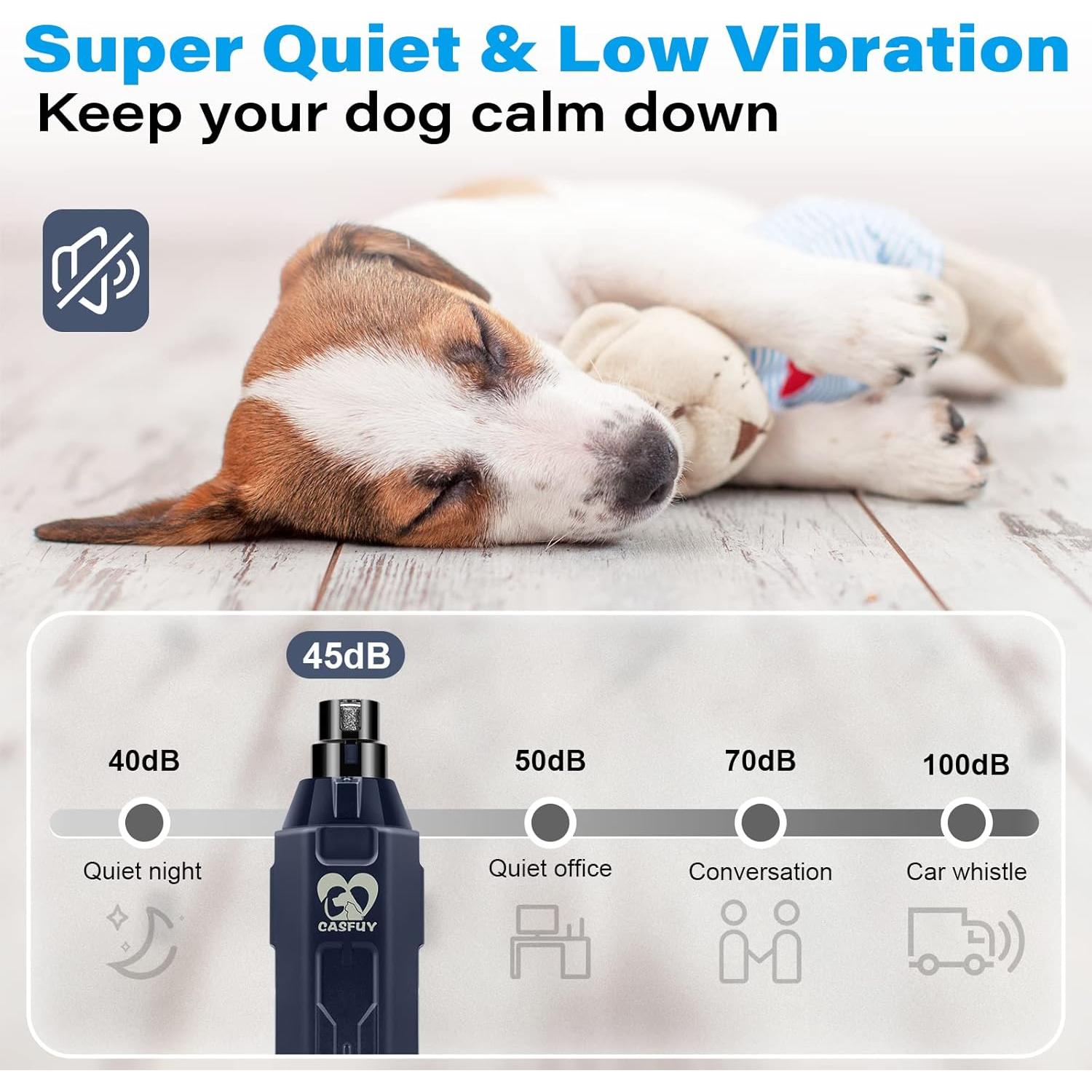 Molinillo de Uñas Eléctrico Casfuy Azul 6 Velocidades Recargable